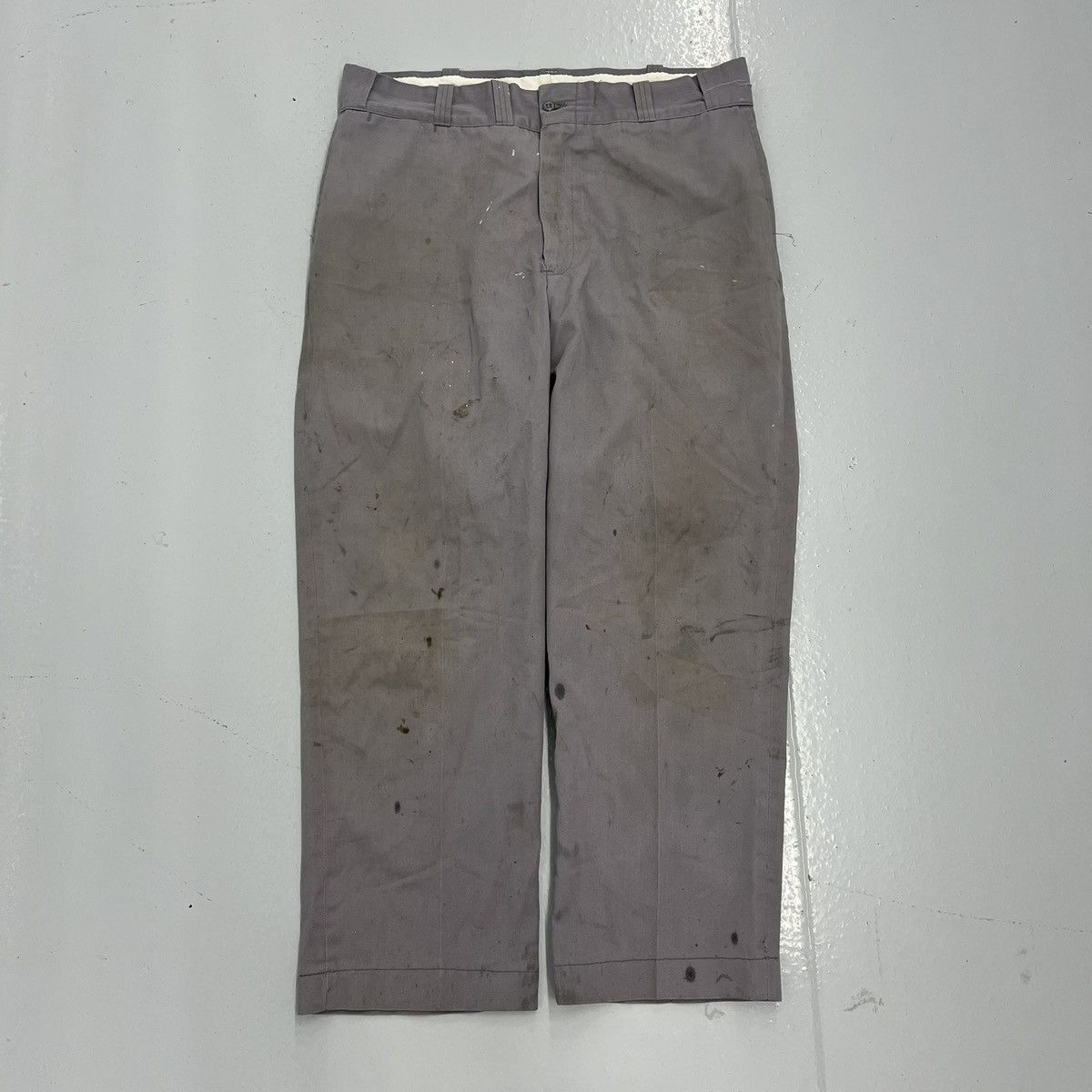 Other Vintage 60s Red Camel Grey Paint Workwear Chinos 36x28 Size US 36 / EU 52 - 1 Thumbnail