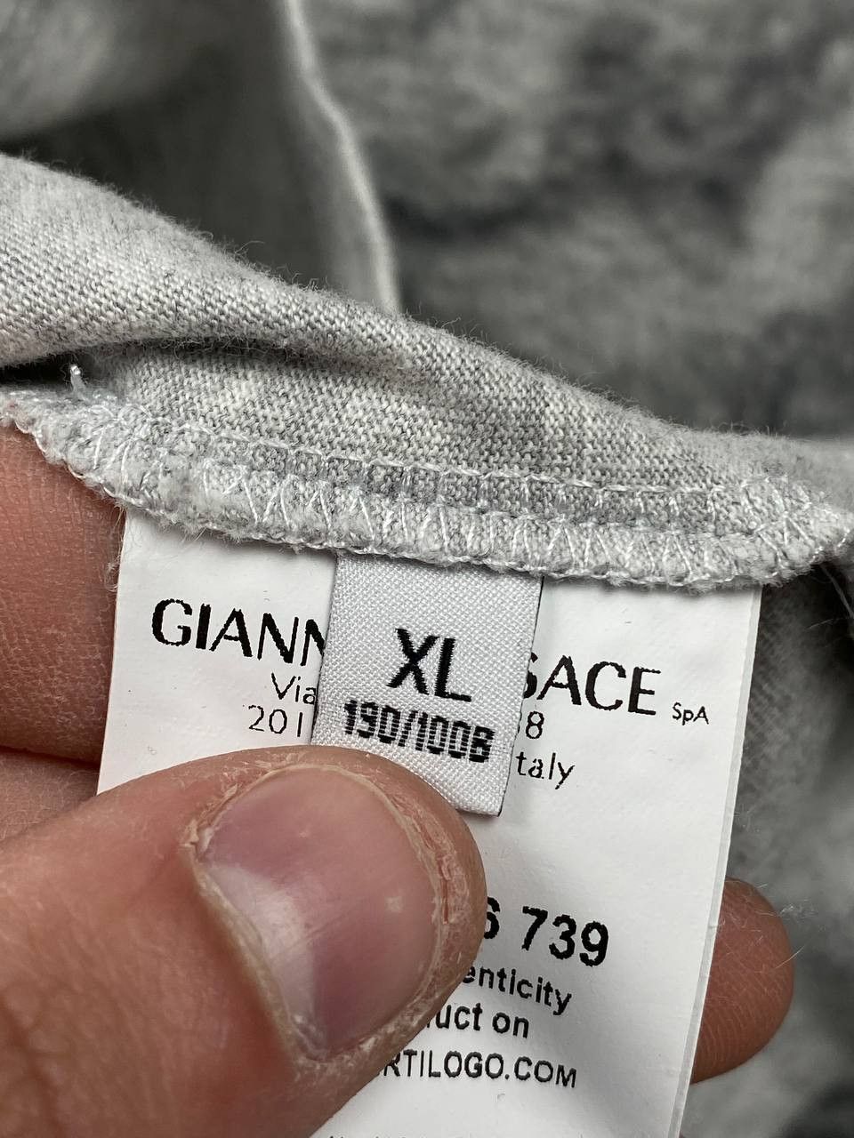 Versace Versace Collection T-Shirt Big Logo Men Size XL Gray Size US XL / EU 56 / 4 - 9 Thumbnail