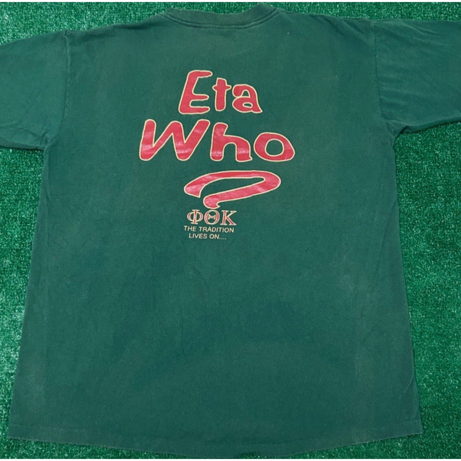 Kappa VINTAGE Phi Theta Kappa Society Fraternity College VTG Shirt Mens Size Large Green 90s 80s University Hip Hop 1990s Shirt Mens L Size US L / EU 52-54 / 3 - 2 Thumbnail