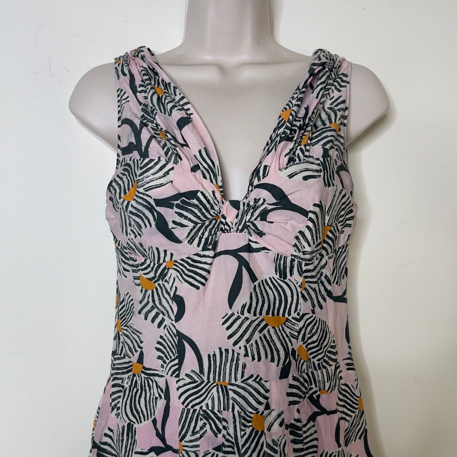 Moschino MOSCHINO Cheap & Chic DRESS Cotton Blend Pink Floral Dress 8 Size M / US 6-8 / IT 42-44 - 5 Thumbnail