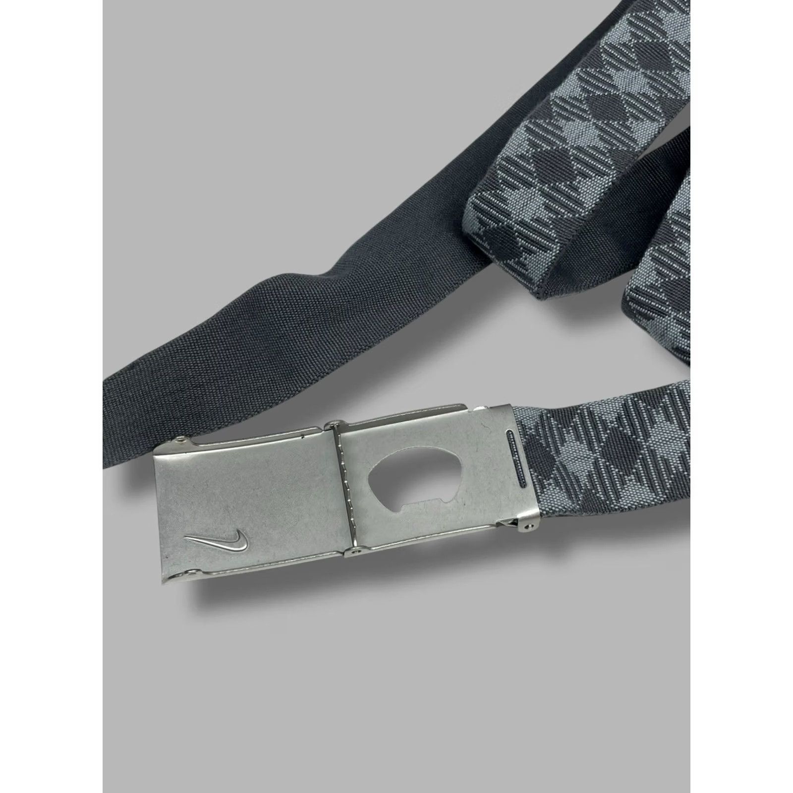 Nike Nike Reversible Belt – Grey/Black Pattern – Buckle – Men – One Size – Cotton Canvas Size ONE SIZE - 5 Thumbnail