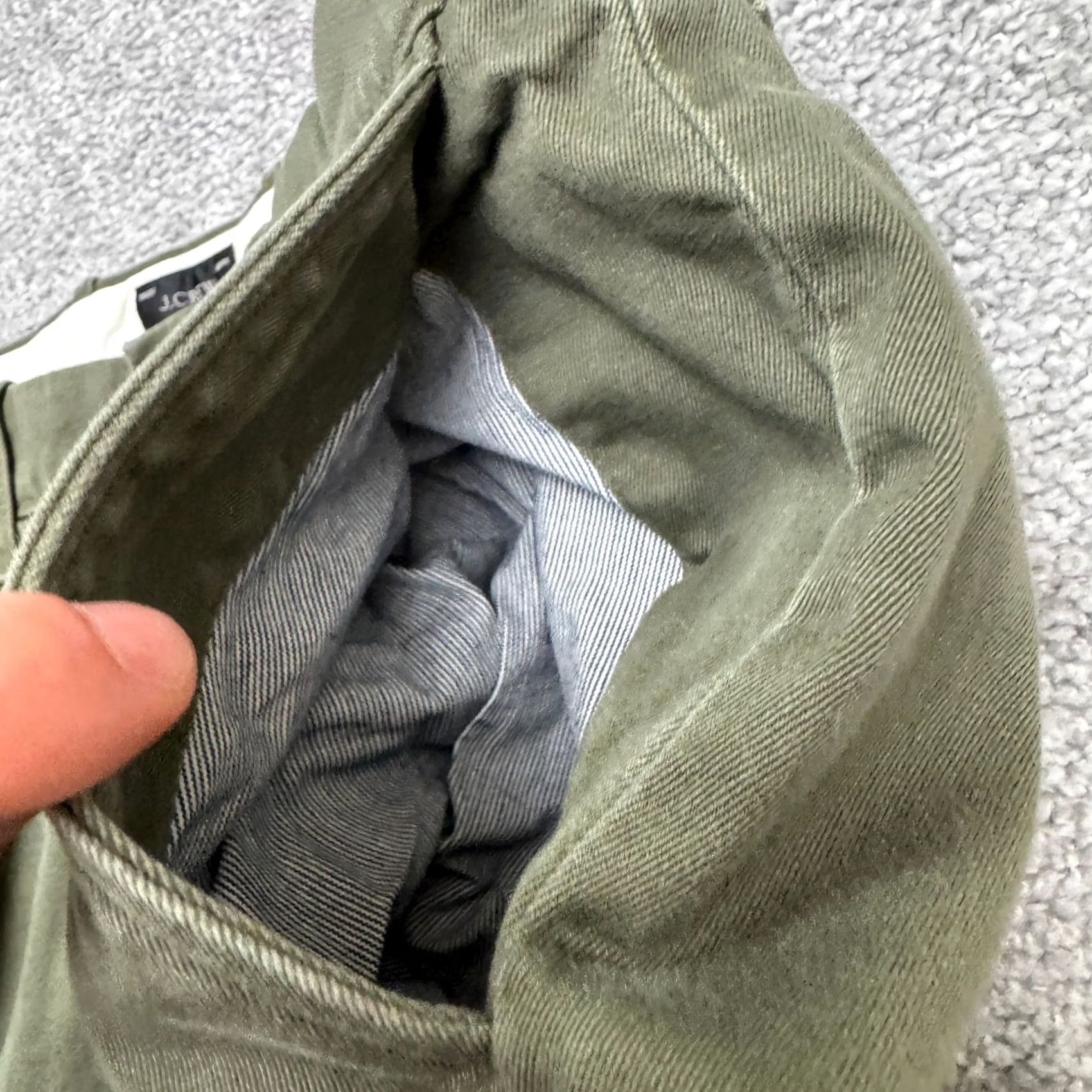 J.Crew J.CREW 484 Slim Fit Chino Pants Mens 28x30 Olive Green Tapered Flat Front Cotton Shirt Size US 28 / EU 44 - 4 Thumbnail