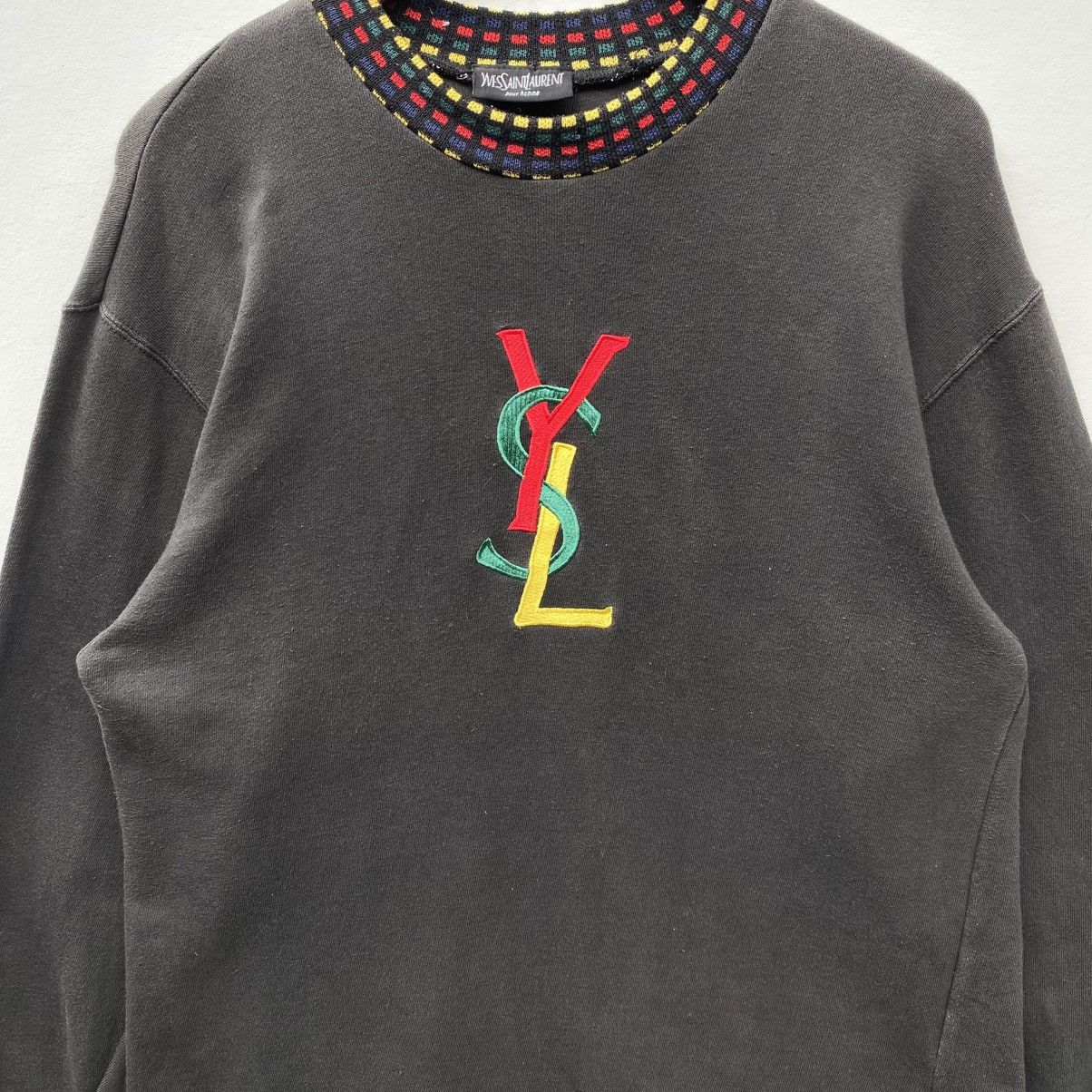 Yves Saint Laurent Vintage Yves Saint Laurent Sweatshirt Embroidery Logo YSL Size US L / EU 52-54 / 3 - 8 Thumbnail