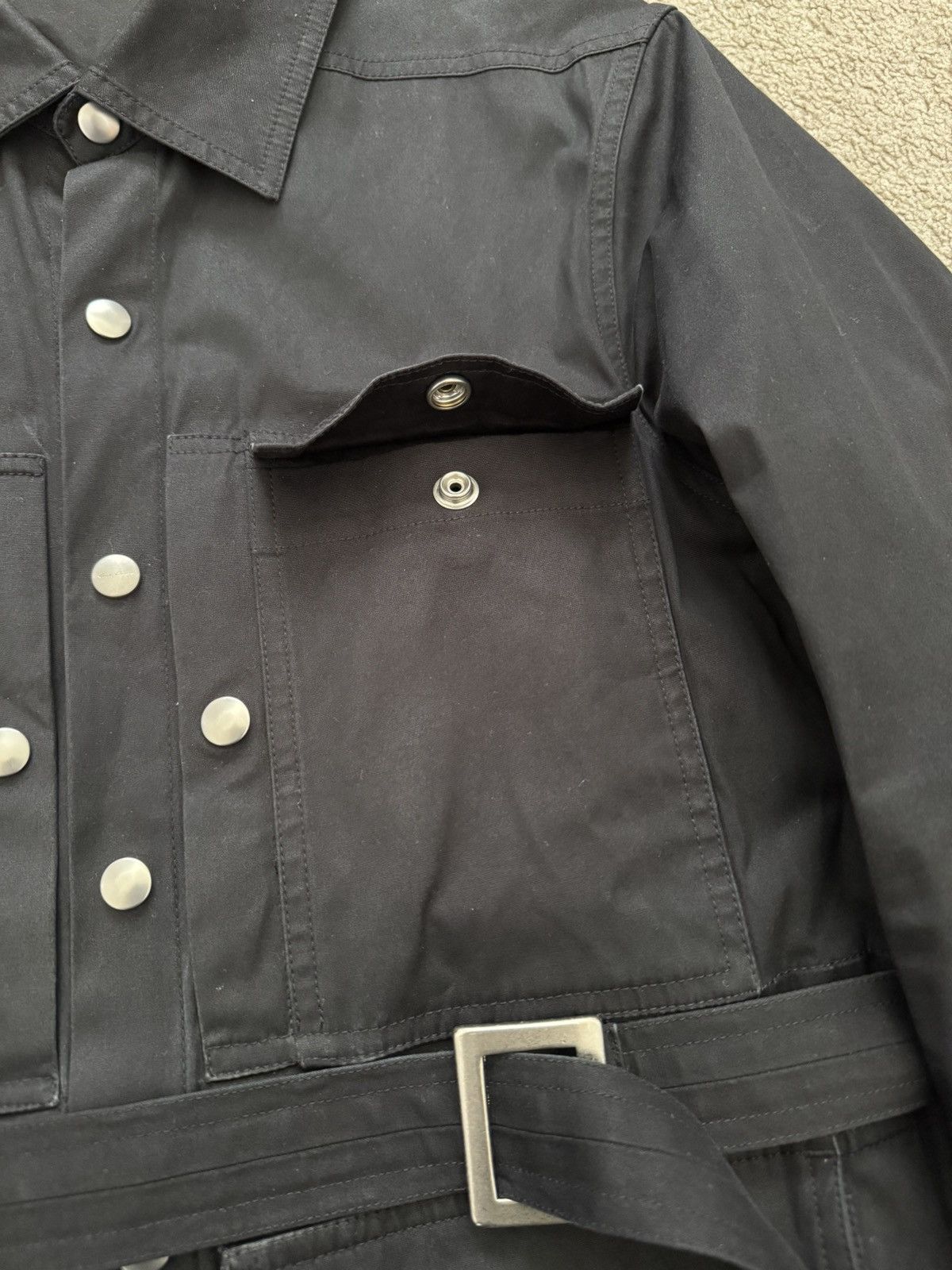 Rick Owens FW21 Rick Owens Mainline Belted Military Cargo Jacket Size US S / EU 44-46 / 1 - 4 Thumbnail