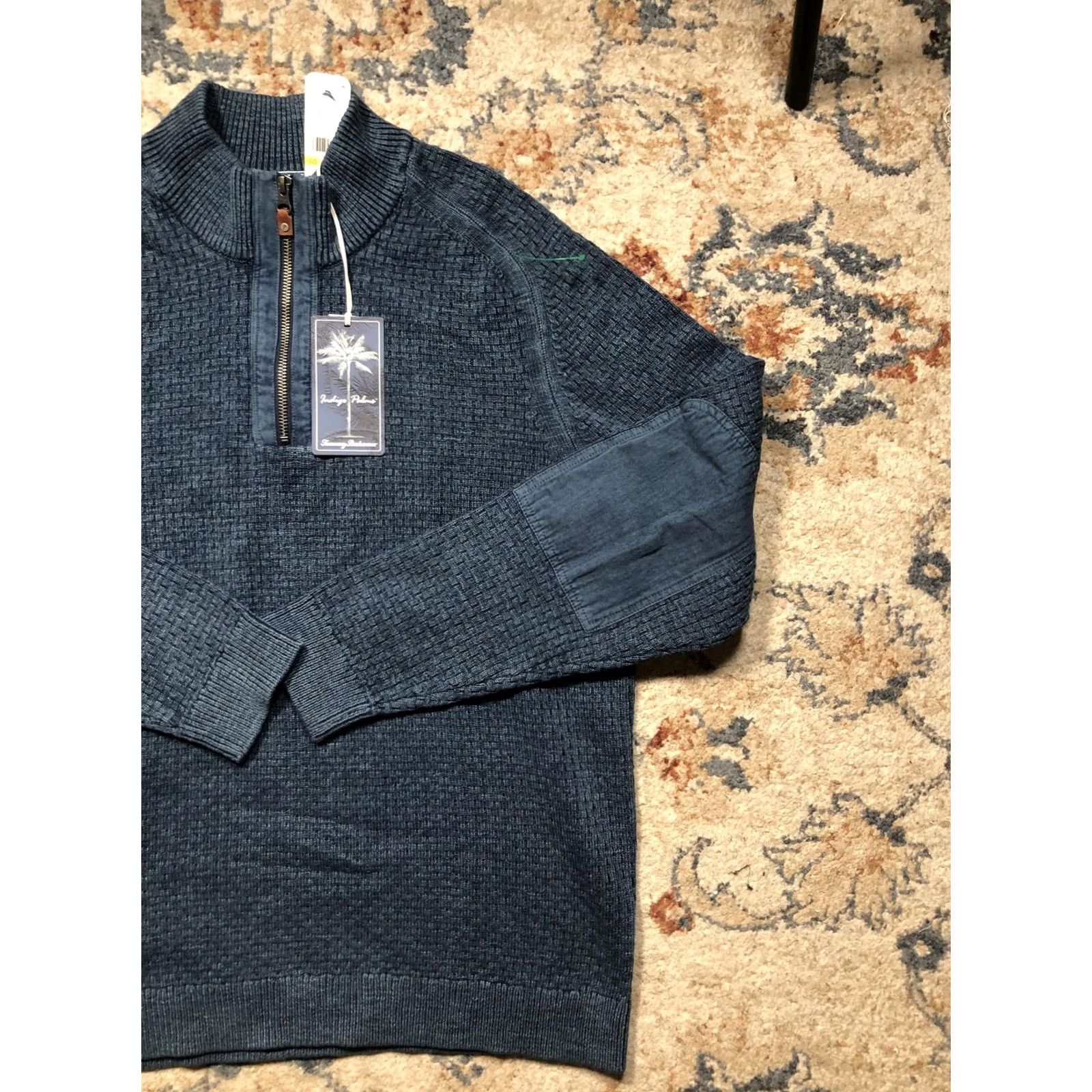 Tommy Bahama Tommy Bahama Sweater Mens M Blue Sundream Half Zip Mock Neck Pullover Size US M / EU 48-50 / 2 - 4 Thumbnail