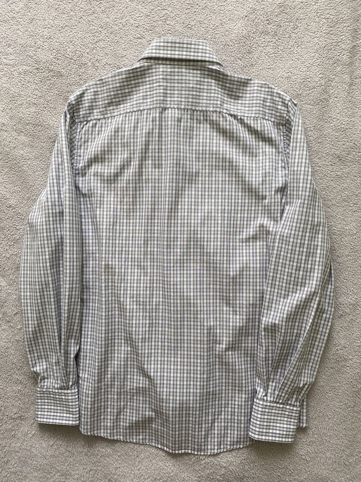 Designer × Gucci × Vintage Gucci Fitted Check Button Up Shirt Size 16 Size US M / EU 48-50 / 2 - 3 Thumbnail