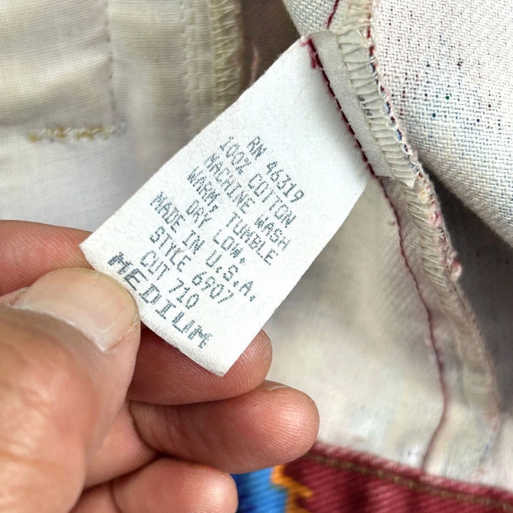 Denime VINTAGE Aztec Southwest Geometric All Over Print Denim Jacket Red M The 1 East Custom Collection Jacket Ladies? Size L / US 10 / IT 46 - 6 Thumbnail