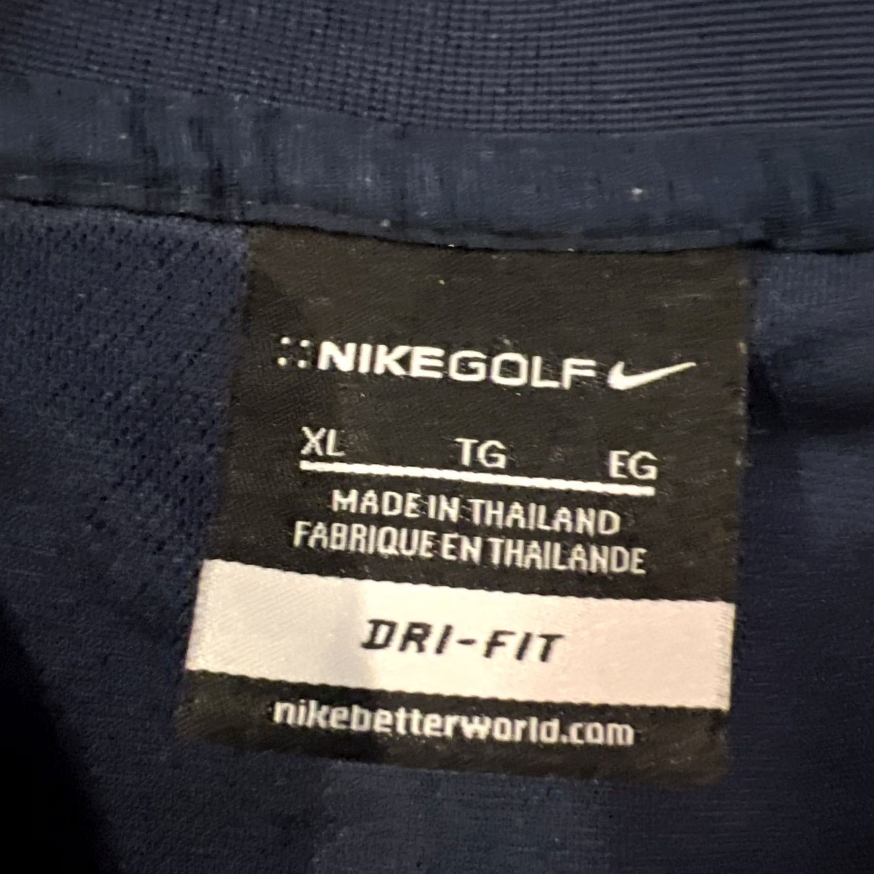 Nike Gulfstream Jets Nike Dri-Fit Polo Shirt Mens XL Dark Blue Official Vintage Nike Golf Polo Shirt Blue Size US XL / EU 56 / 4 - 6 Thumbnail