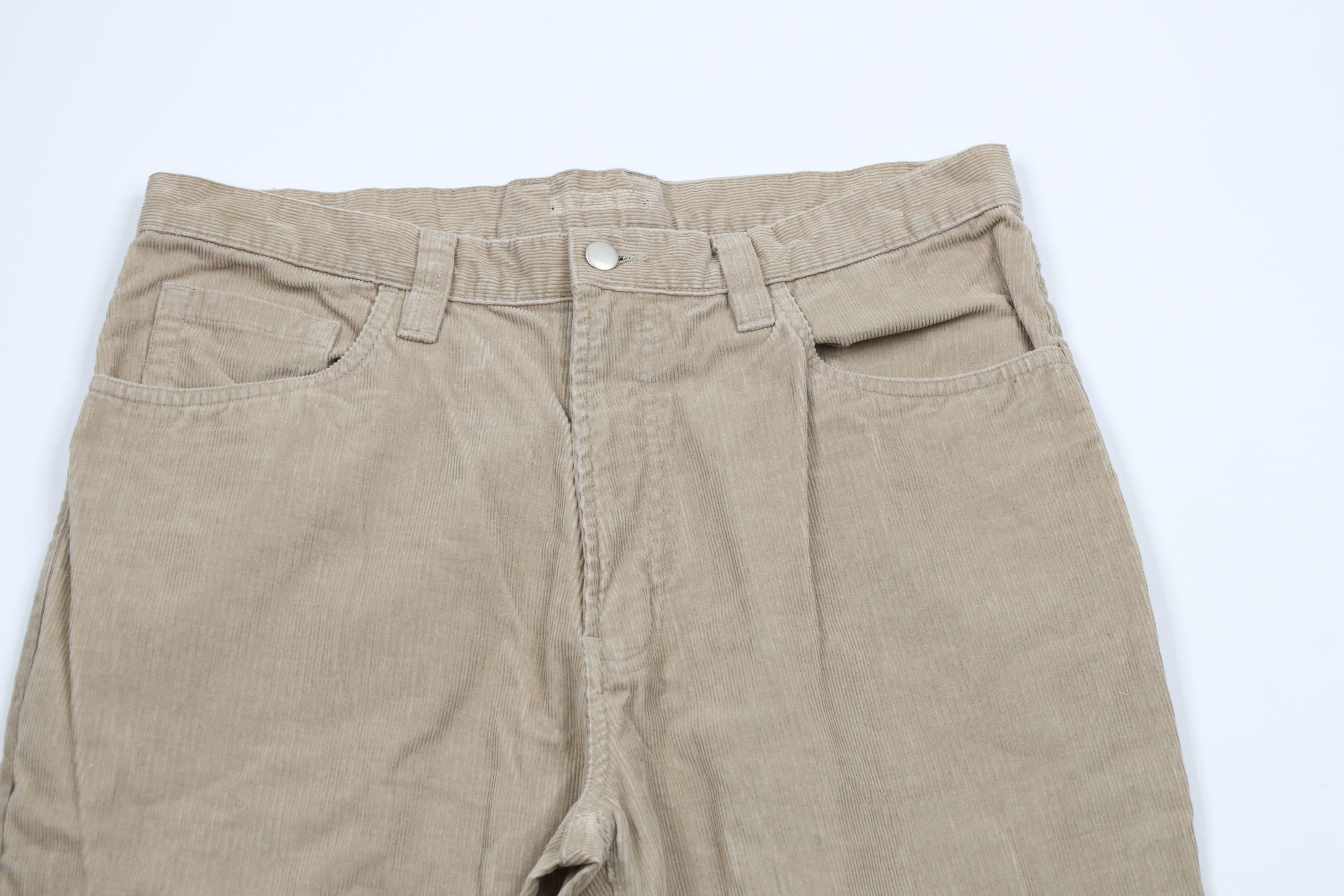 Vintage Vintage 90s Streetwear Wide Leg Corduroy Chino Pants Beige Size US 34 / EU 50 - 2 Thumbnail