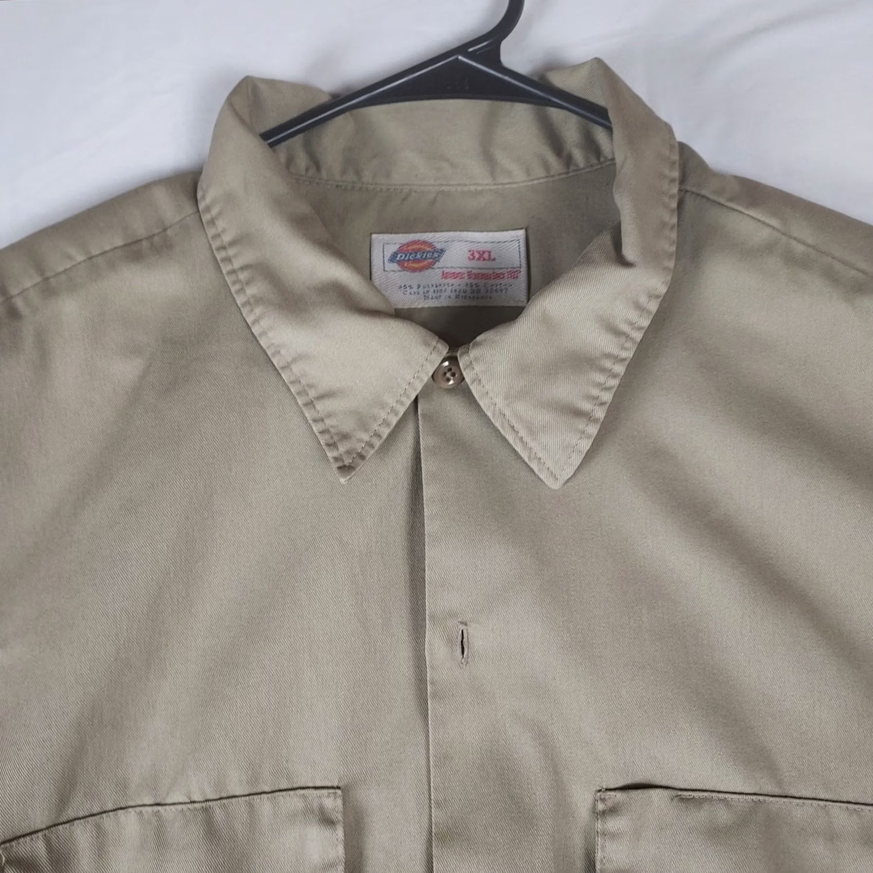 Dickies Dickies 3XL Short-Sleeve Button Down Work Uniform Shirt Beige Khaki Men's Construction Size US XXL / EU 58 / 5 - 4 Thumbnail