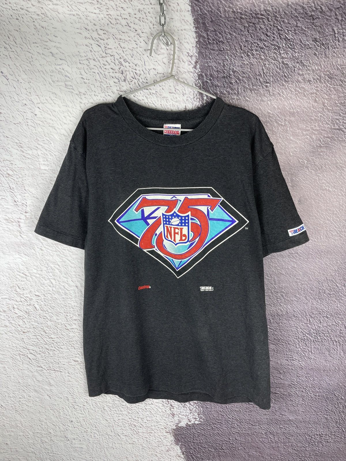 NFL Trench 1994 NFL 75 vintage castrol single stitch USA tee Size US XL / EU 56 / 4 - 1 Thumbnail