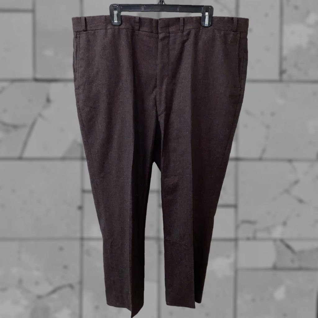 Vintage Jaymar Mens Brown Wool Pleated Dress Pants Size 44 X 27 Size US 44 / EU 60 - 1 Thumbnail