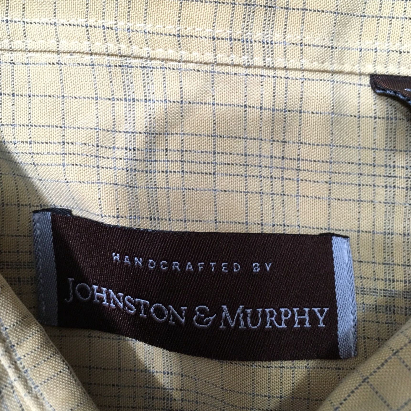 Johnston & Murphy Johnson & Murphy Shirt Mens L MUSTARD Button Up Long Sleeve Casual stained Size US L / EU 52-54 / 3 - 6 Thumbnail