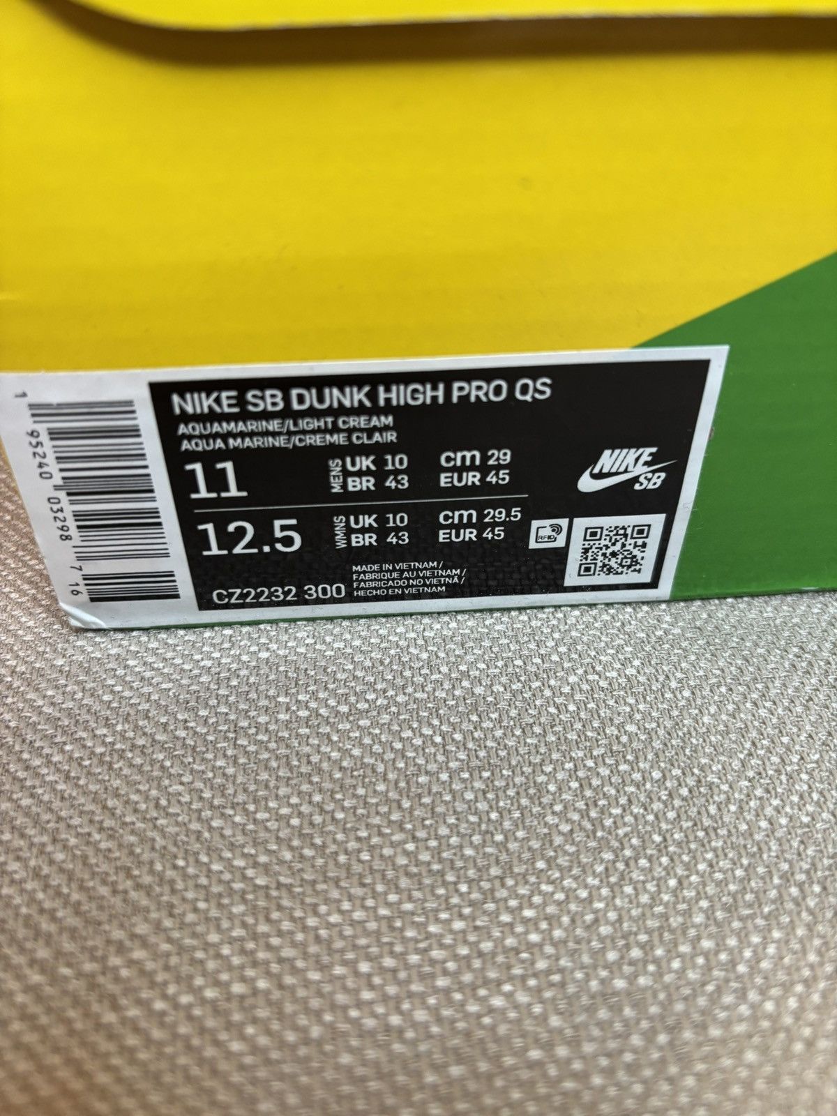 Nike Nike SB Dunk High Pro QS ‘Maui Wowie’ Size US 11 / EU 44 - 10 Thumbnail