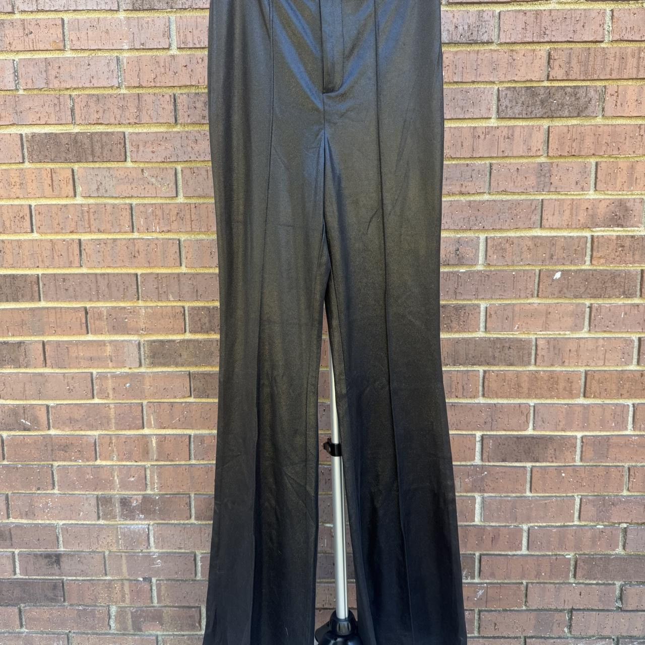 Other Flying Tomato Women’s Faux Leather Wide Leg Black Pants Size 28" / US 6 / IT 42 - 1 Thumbnail