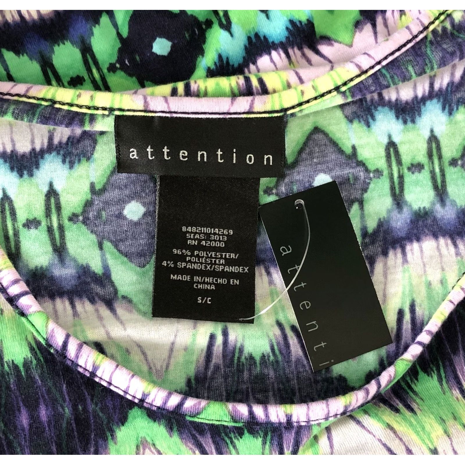 Vintage Attention Butterfly Top S Purple Tie Dye Dolman ShortSleeve Hippie Boho Y2K Festival Shirt Womens Size S / US 4 / IT 40 - 4 Thumbnail
