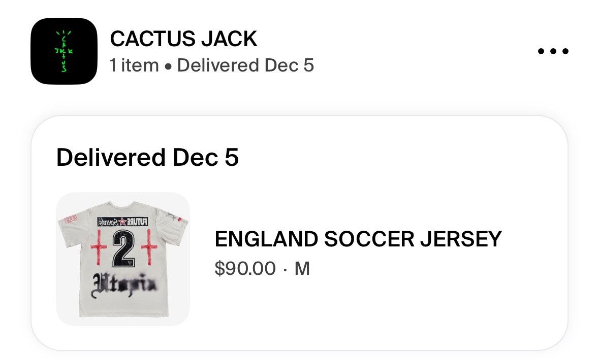 Travis Scott England soccer jersey Mサイズ Travis Scott England Soccer Jersey White Men's - FW24 - US