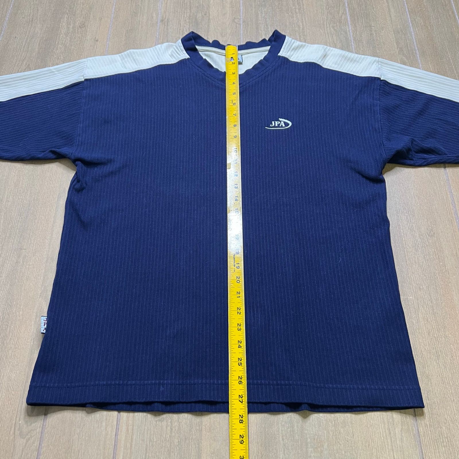 Vintage Vintage Y2K JPA Ribbed Shirt Mens Large Blue Soccer Style Size US L / EU 52-54 / 3 - 5 Thumbnail