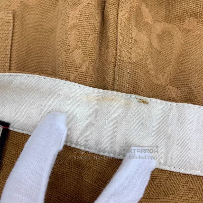 Gucci Gucci 23 brown logo jacquard full-print cotton casual trou Size US 34 / EU 50 - 9 Thumbnail
