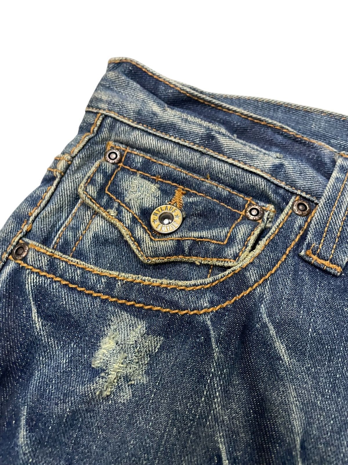 Hysteric Glamour × In The Attic Nylaus Japan Studded & Gems Claws Mark Spiral Flare Jeans Size US 32 / EU 48 - 16 Thumbnail