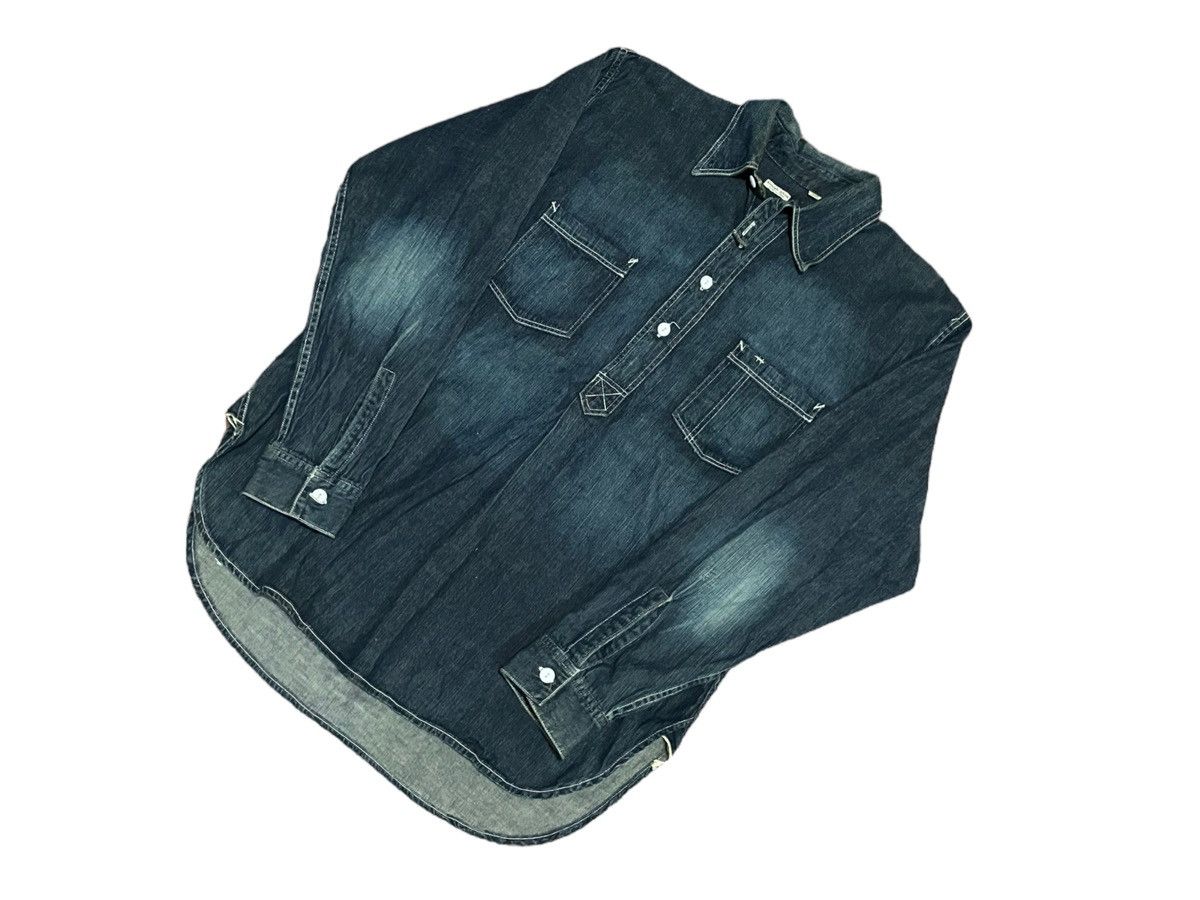 Japanese Brand Sugarcane Denim Shirt Military Army Style Japon Fabrique Size US L / EU 52-54 / 3 - 5 Thumbnail