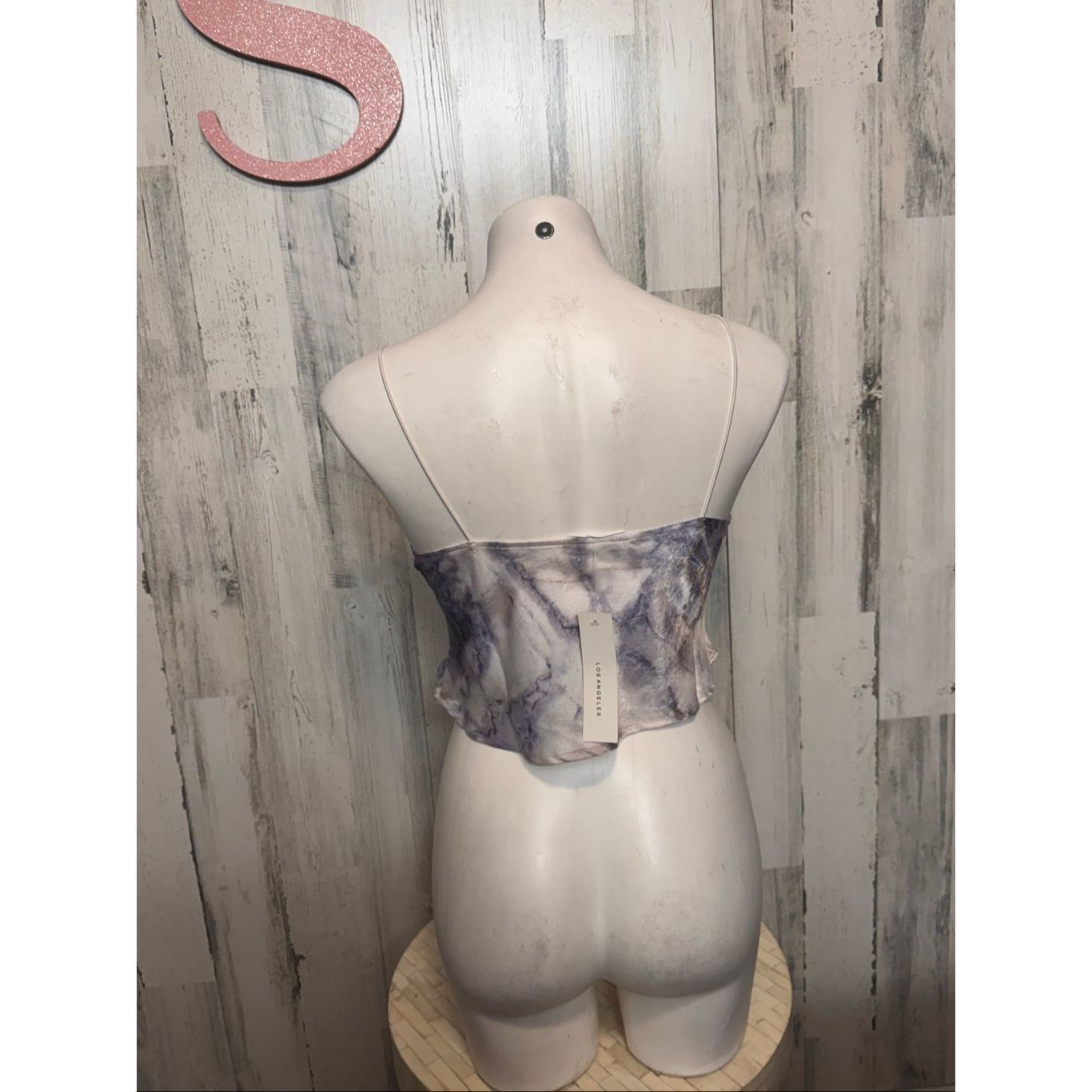 Other Timing Marble Print Satin Cami Crop Top Size Small Size S / US 4 / IT 40 - 6 Thumbnail