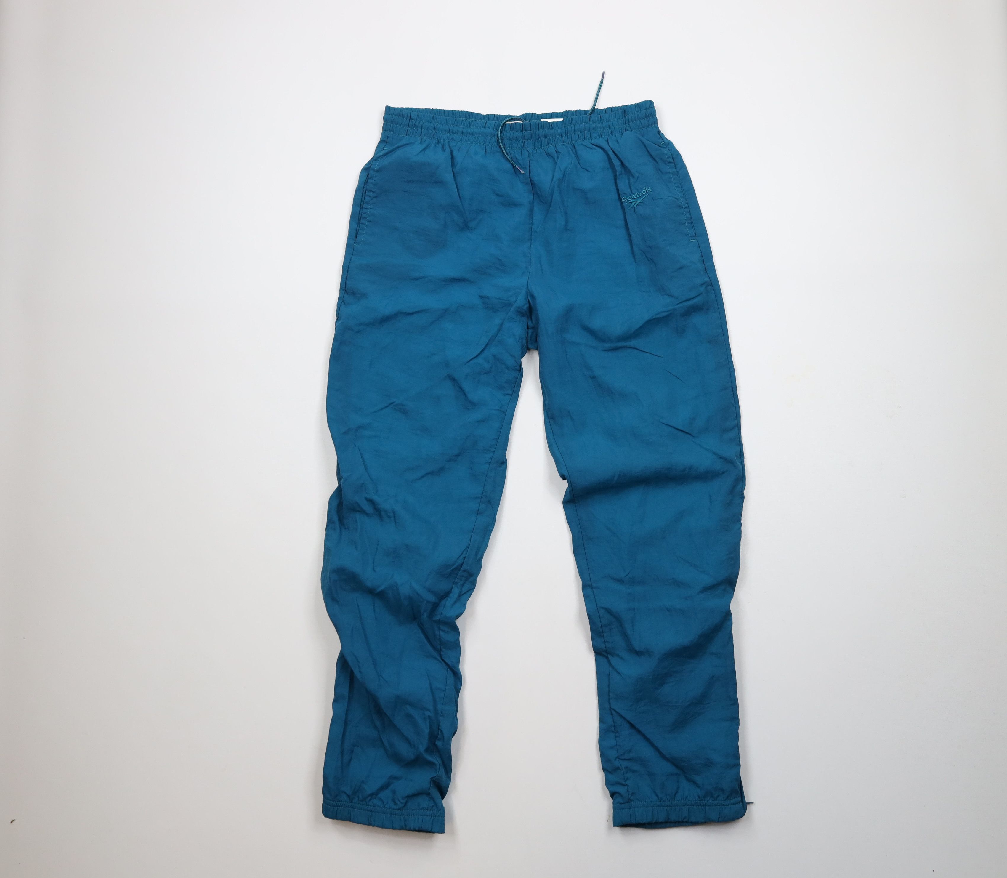 Reebok × Vintage Vintage 90s Reebok Lined Windbreaker Joggers Pants Teal Size US 32 / EU 48 - 1 Thumbnail