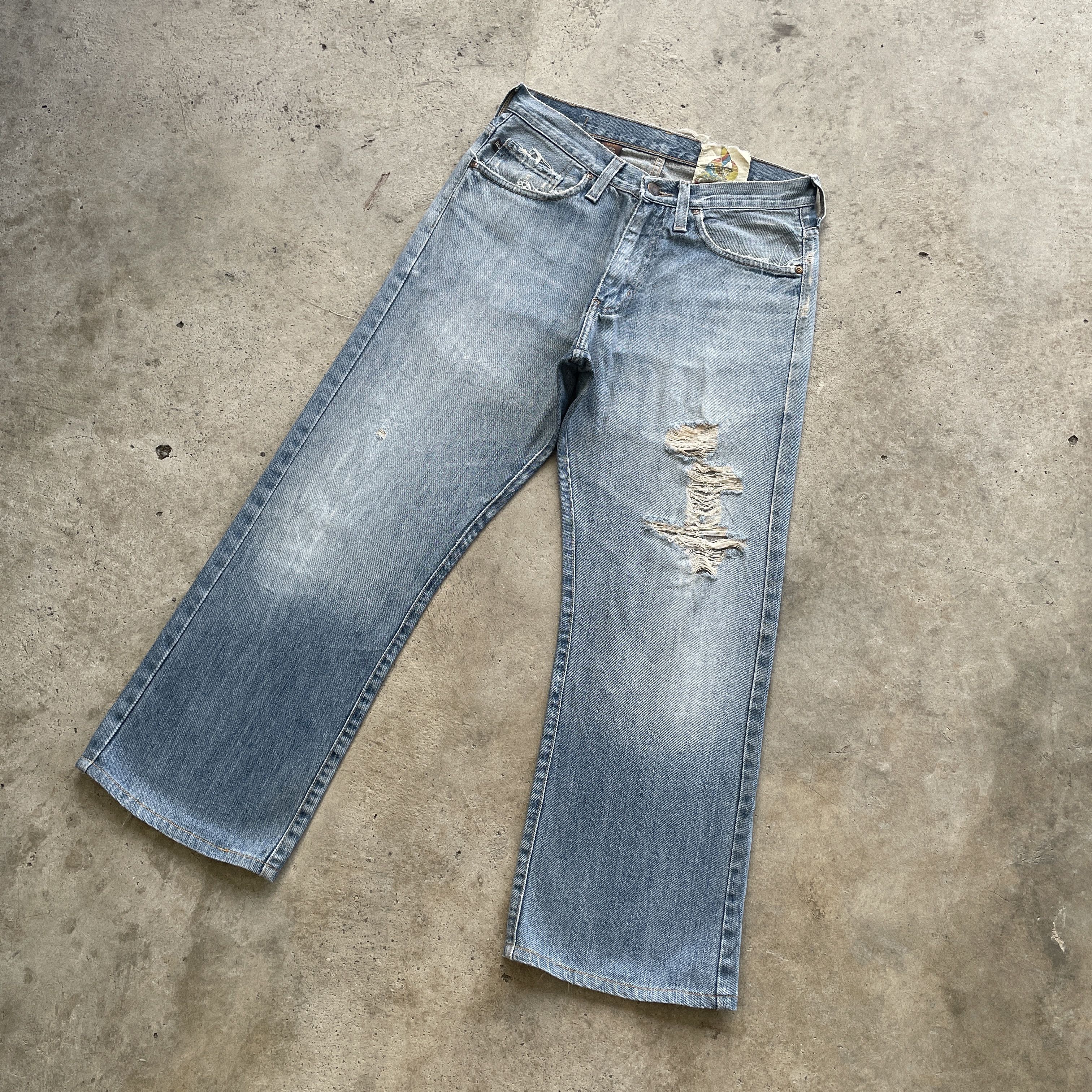 Vintage VINTAGE CALIFORNIA BOOTCUT FADED DISTRESSED JEANS PANTS W29 Size US 29 - 1 Thumbnail