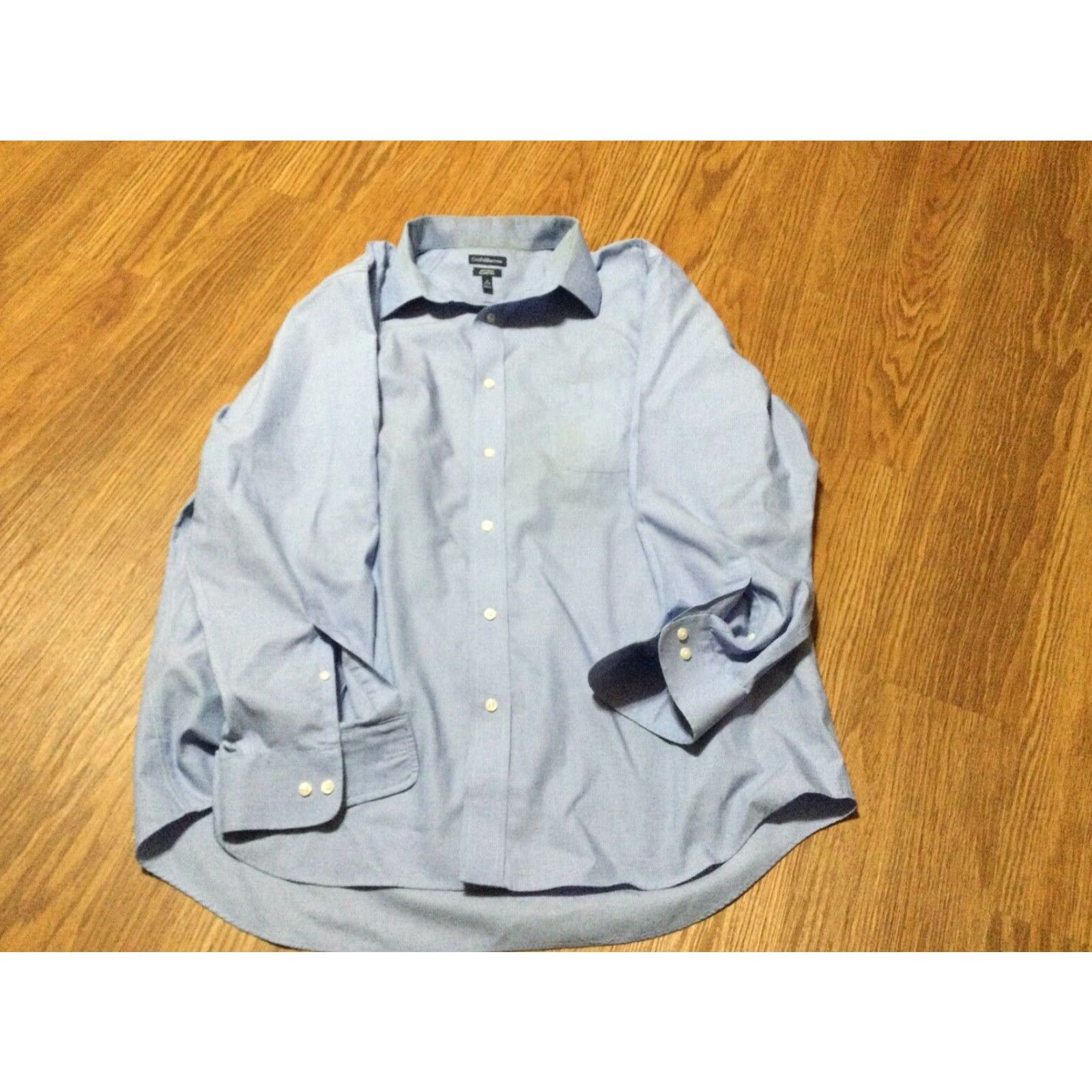 Croft & Barrow Croft & Barrow Classic Fit Non-Iron Dress Shirt 100% Cotton Size 18 Blue Mens Size US XXL / EU 58 / 5 - 5 Thumbnail