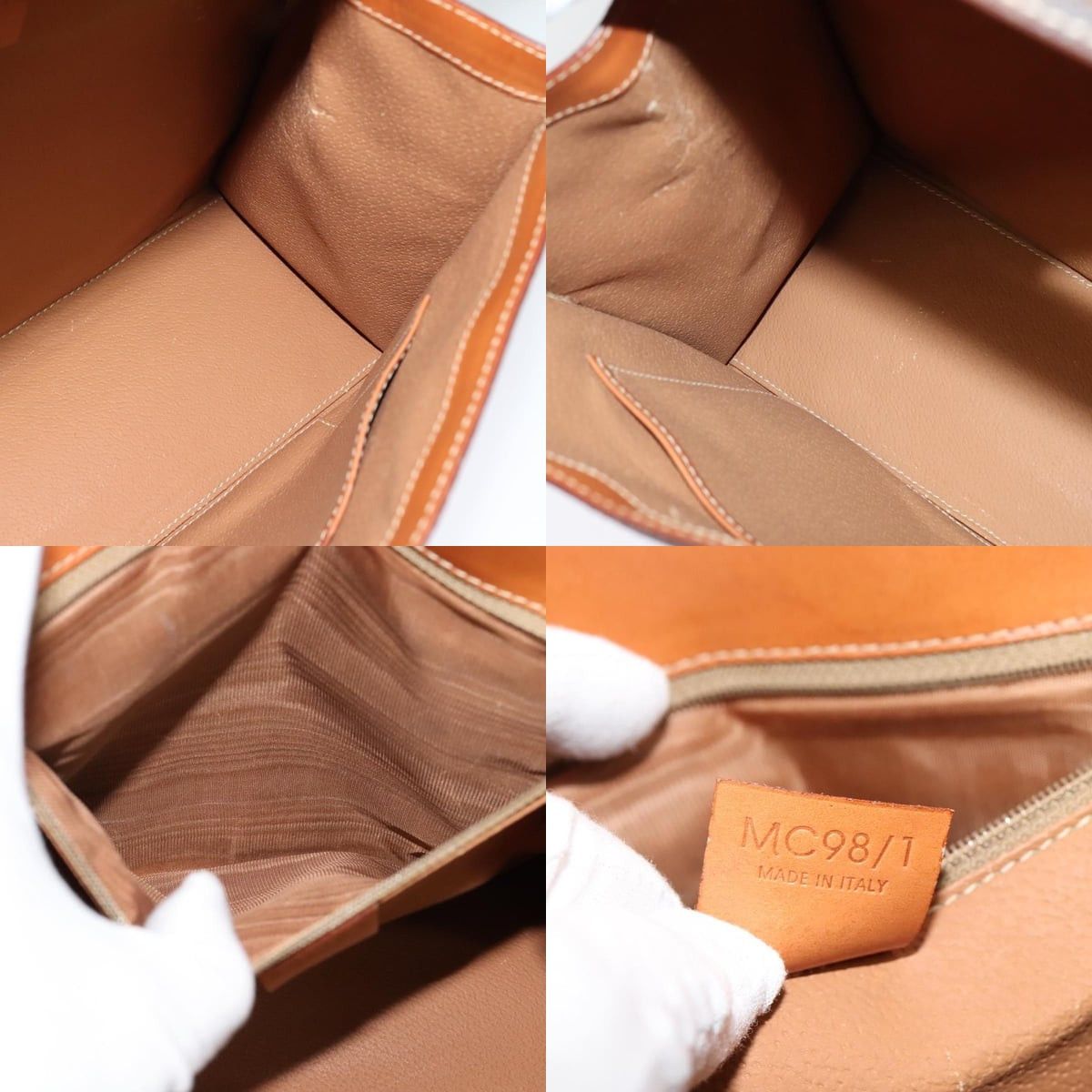 Celine CELINE Macadam Canvas Hand Bag Pvc Leather Brown Gold Size ONE SIZE - 12 Thumbnail