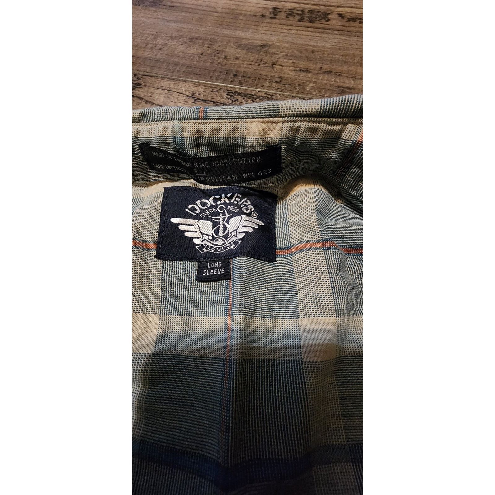 Dockers Dockers Blue Plaid Long Sleeve Button Up Shirt Sz Large 1407 Size US L / EU 52-54 / 3 - 6 Thumbnail