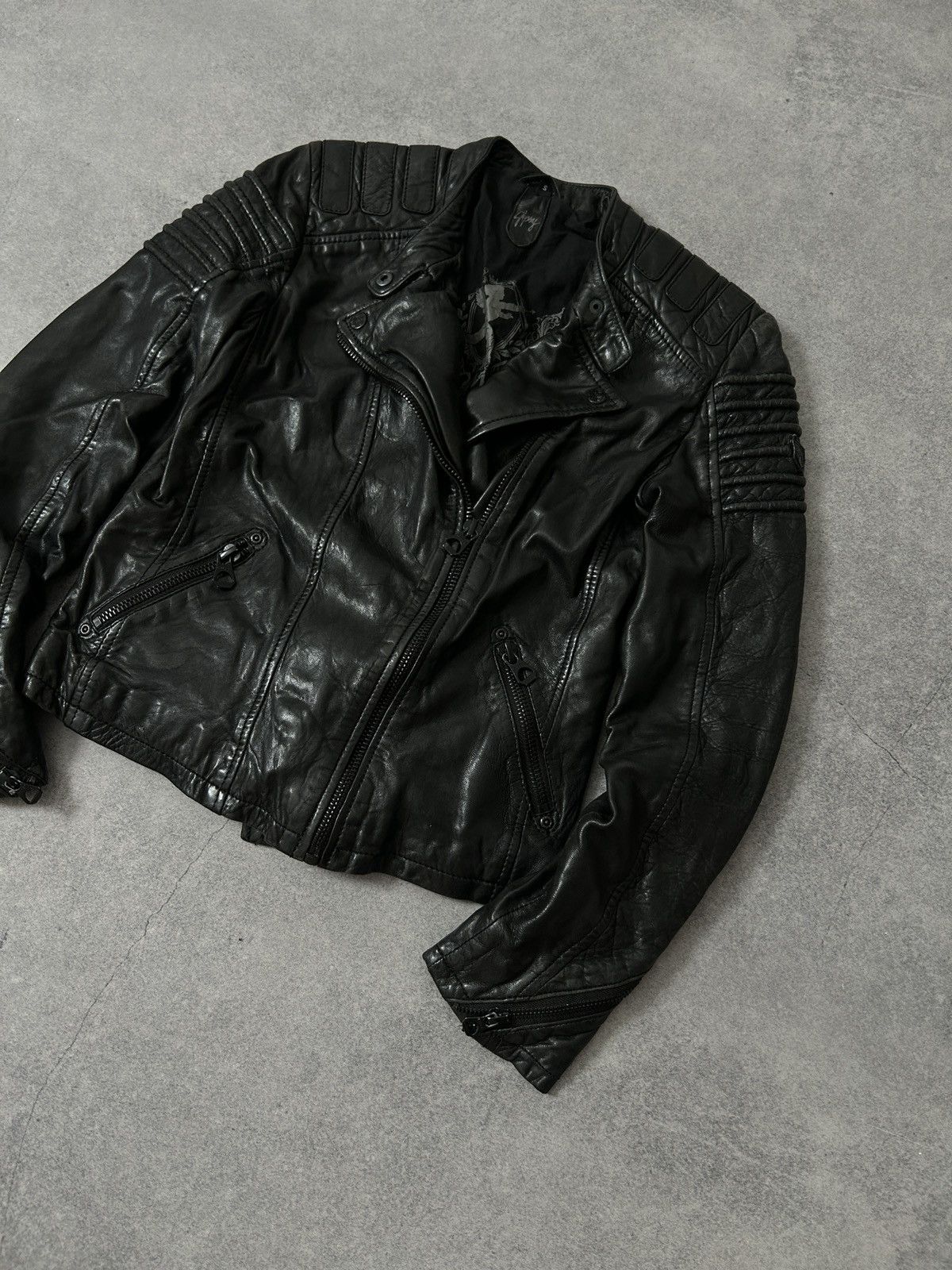 Gypsy Gypsy Women’s Leather avant-garden Biker jacket womens y2k Size S / US 4 / IT 40 - 3 Thumbnail