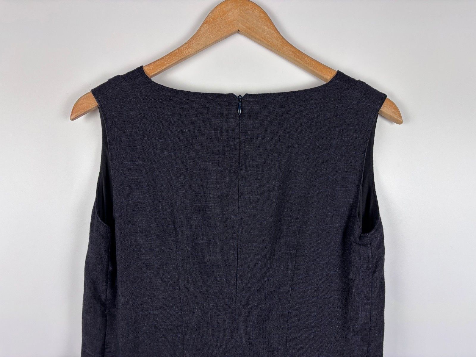 Garment Reproduction of Workers Garment Reproduction Of Workers Linen Dress Black Size ~S Size ONE SIZE - 6 Thumbnail