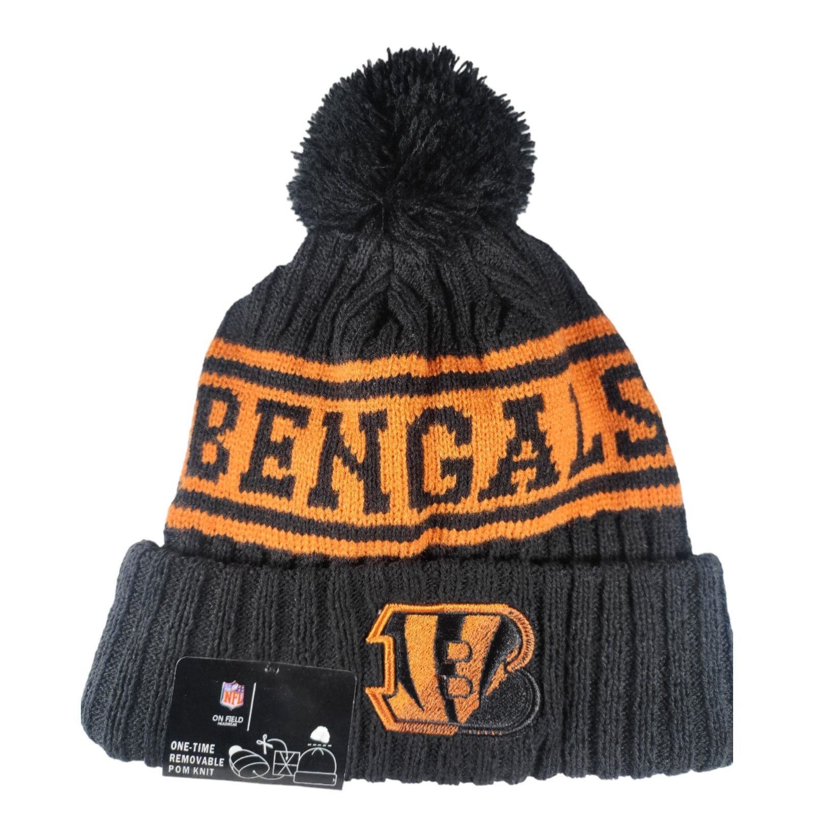 Other NWT Cincinnati Bengals Sports Knit Pom Beanie Fleece Lining Size ONE SIZE - 2 Thumbnail