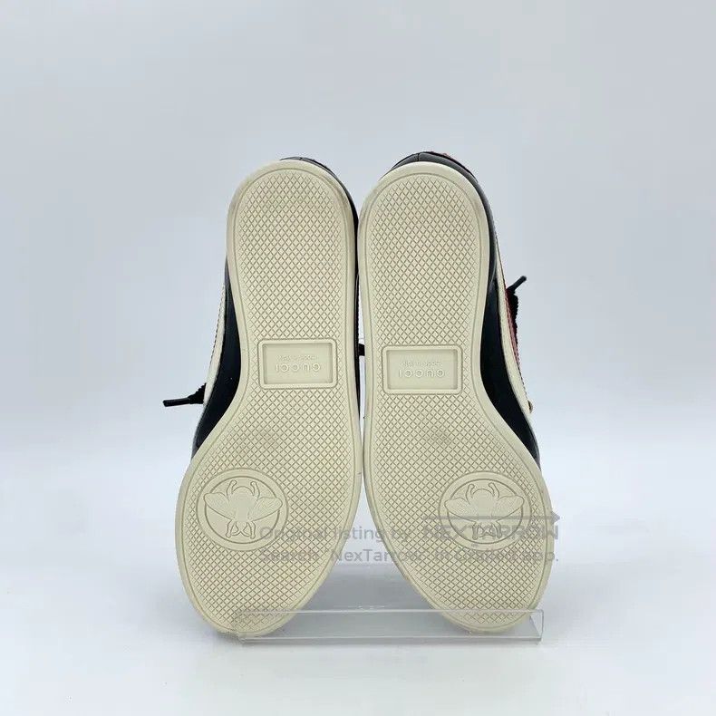 Gucci Gucci Black bow decoration shiny patent leather striped ca Size US 12 / IT 42 - 5 Thumbnail