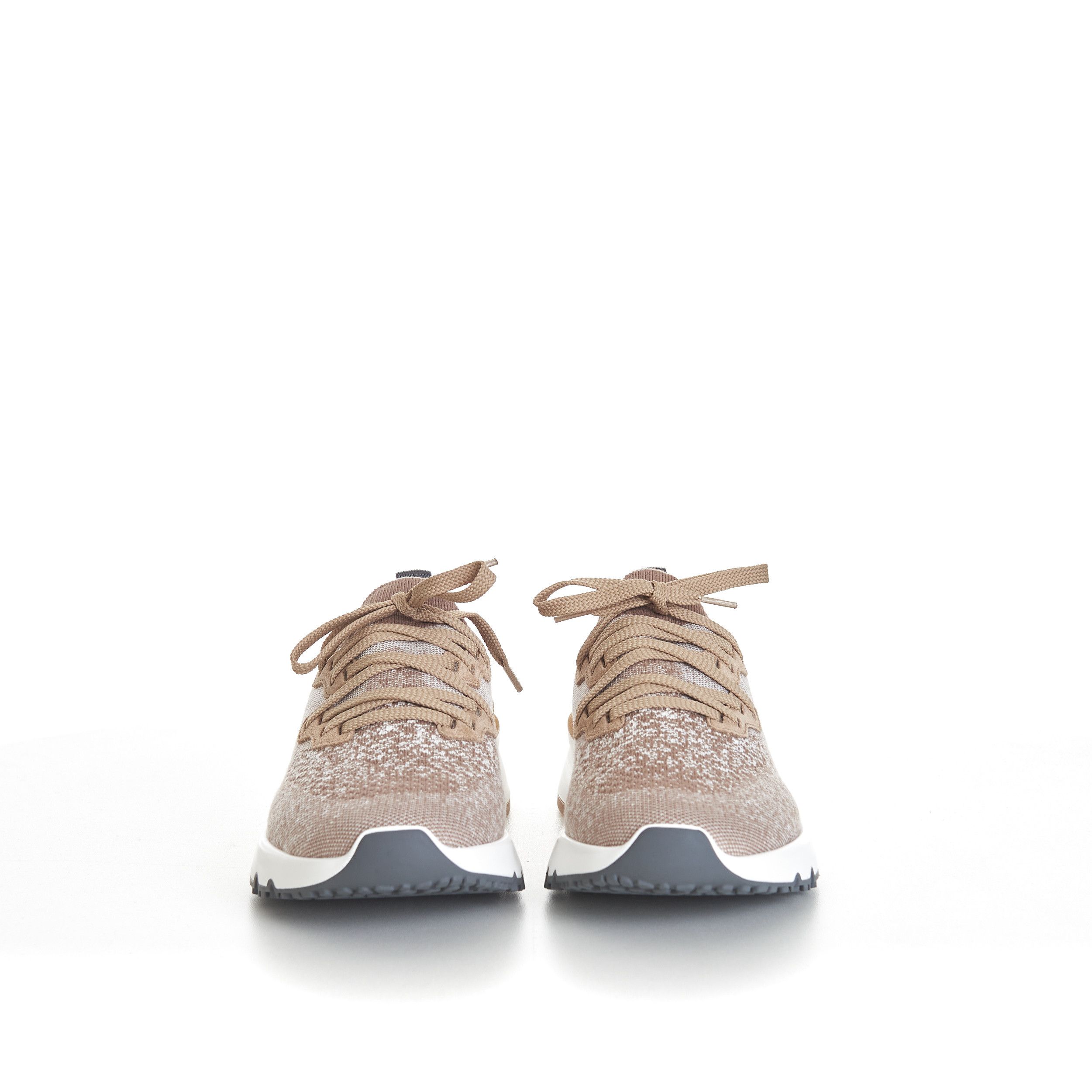 Brunello Cucinelli Beige Low Top Cotton Chiné Knit Runners Size US 13 / EU 46 - 2 Thumbnail