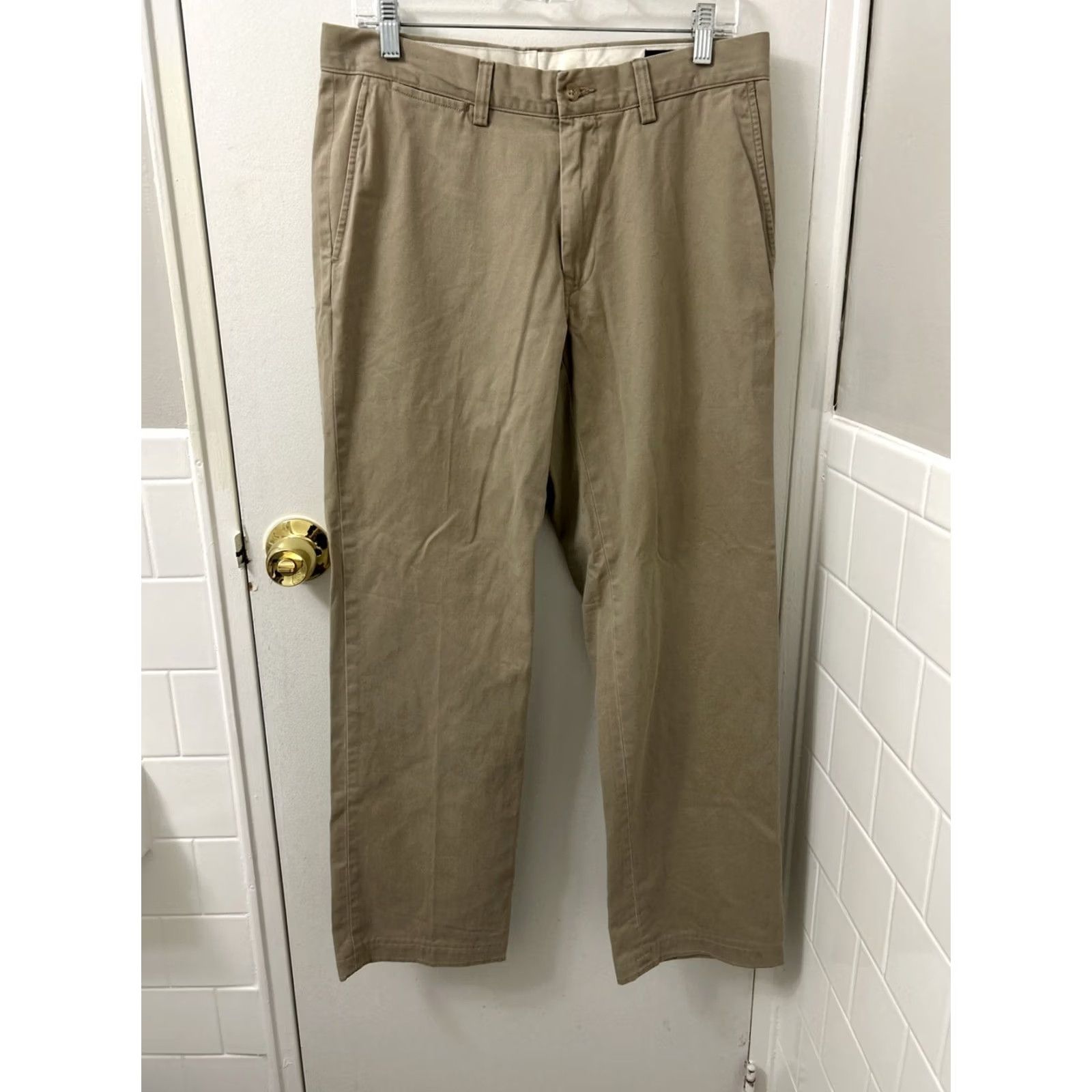 Polo Ralph Lauren Polo Ralph Lauren Pants Mens 32x32 Tan Chino Classic Fit Cotton Twill YKK Solid Front Logo Stretch Straight 32 in Regular Mens Size US XS / EU 42 / 0 - 2 Thumbnail