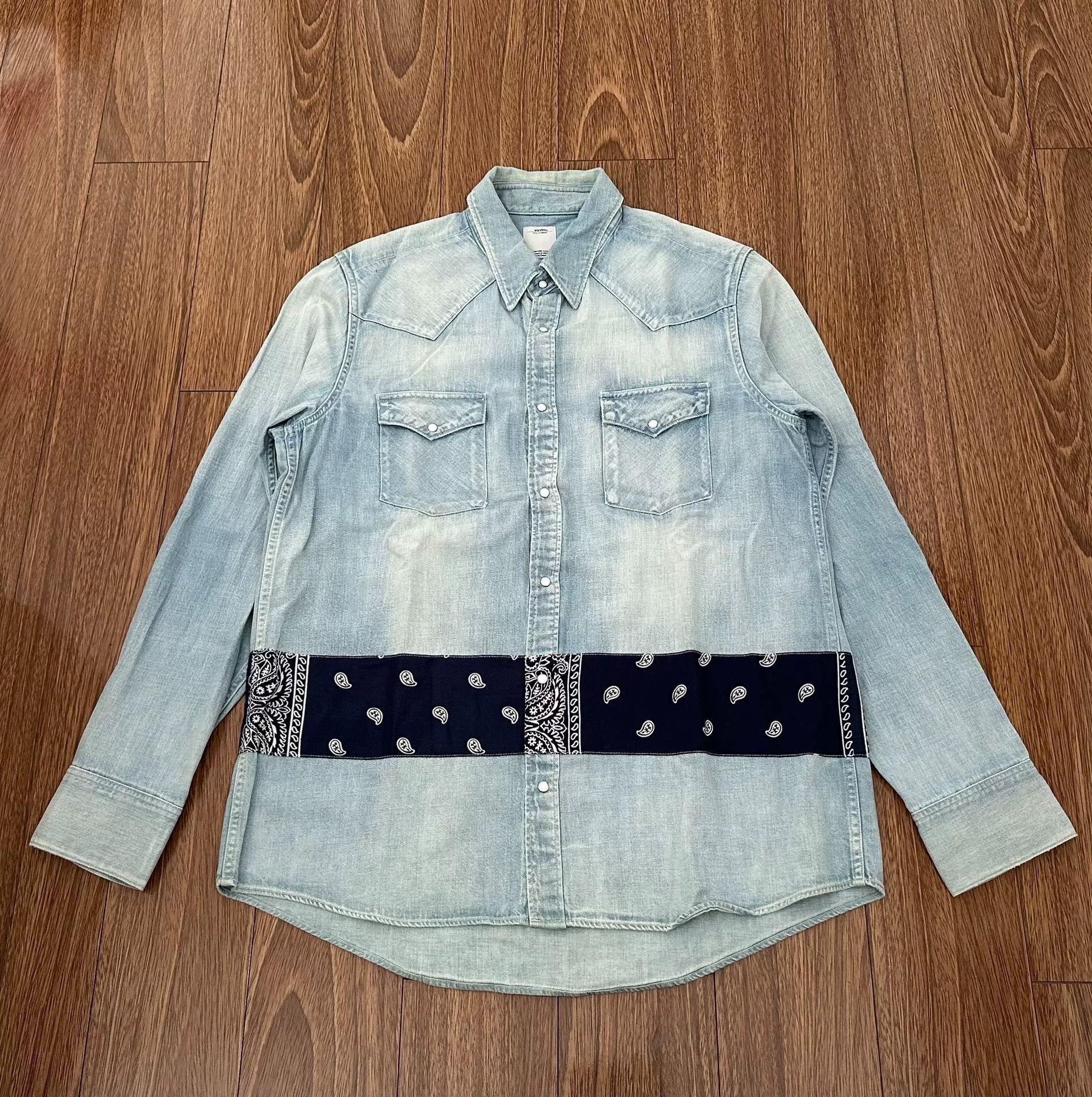 Visvim visvim bandana border denim shirt Size US S / EU 44-46 / 1 - 1 Thumbnail