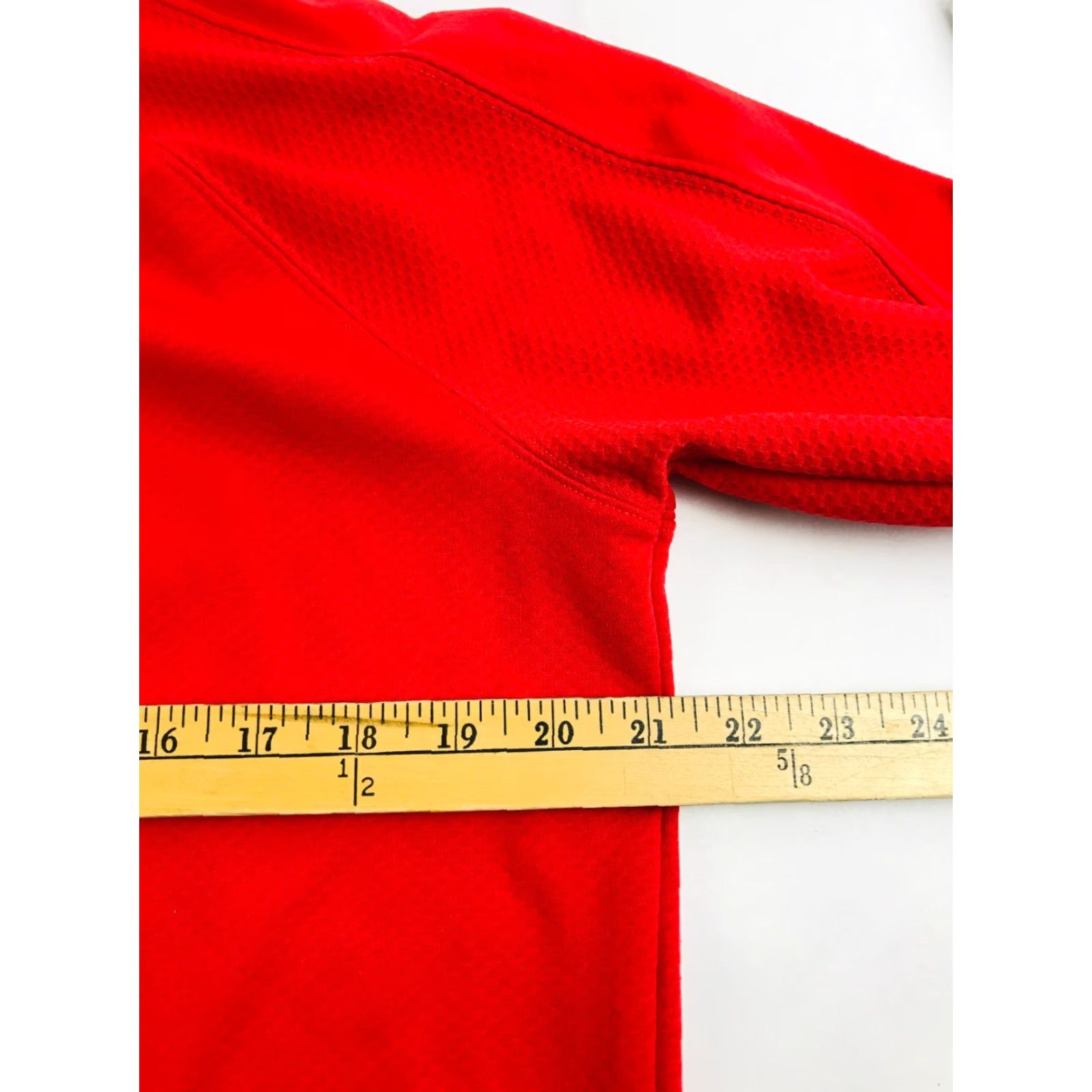 Lands' End Lands' End Shirt Women's Large Red 1/4 Zip Pullover Activewear Long Sleeve Casual Modern Womens Size L / US 10 / IT 46 - 3 Thumbnail