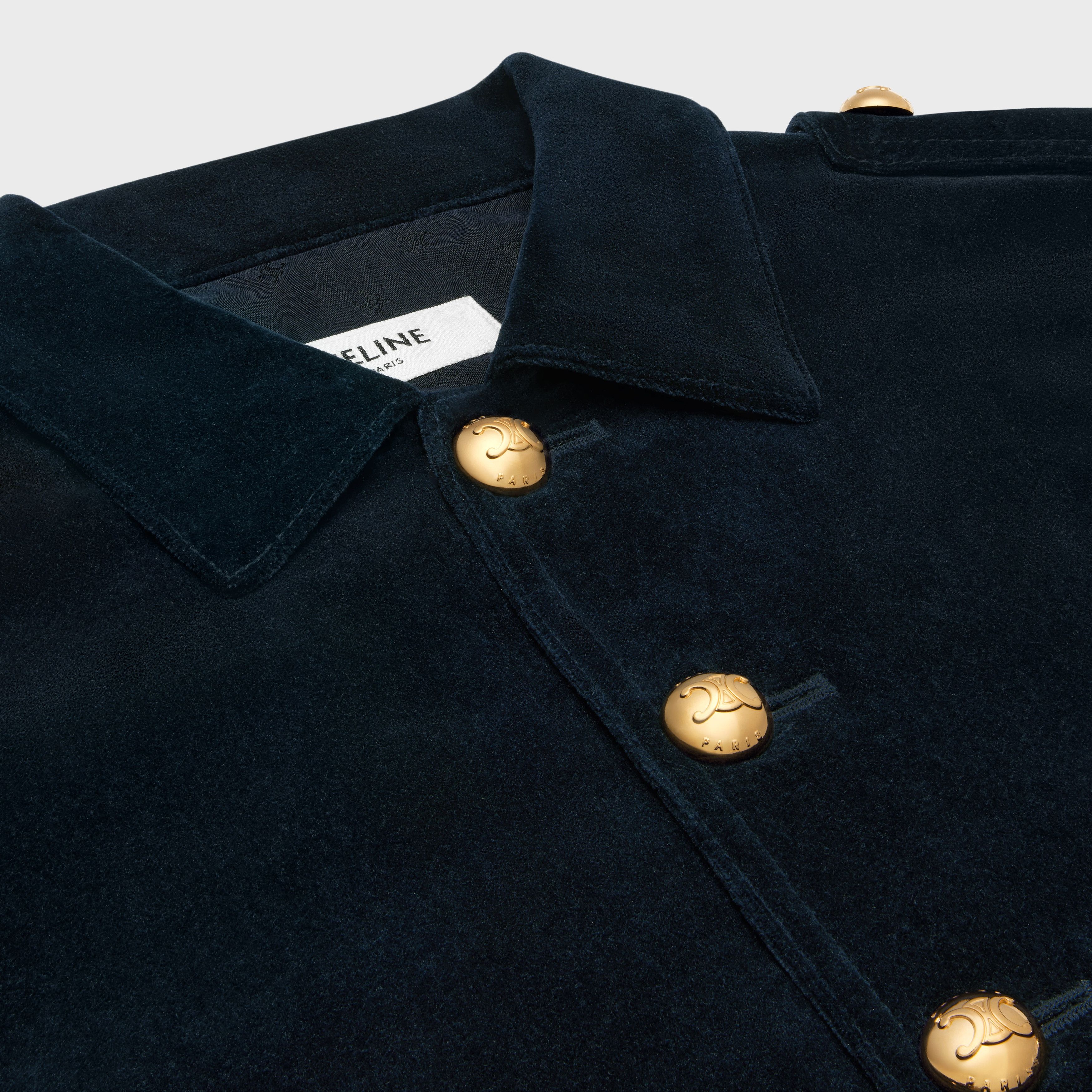 Celine o1w1db10925 2Q721845V Military Jacket in Blue Size XS / US 0-2 / IT 36-38 - 3 Thumbnail