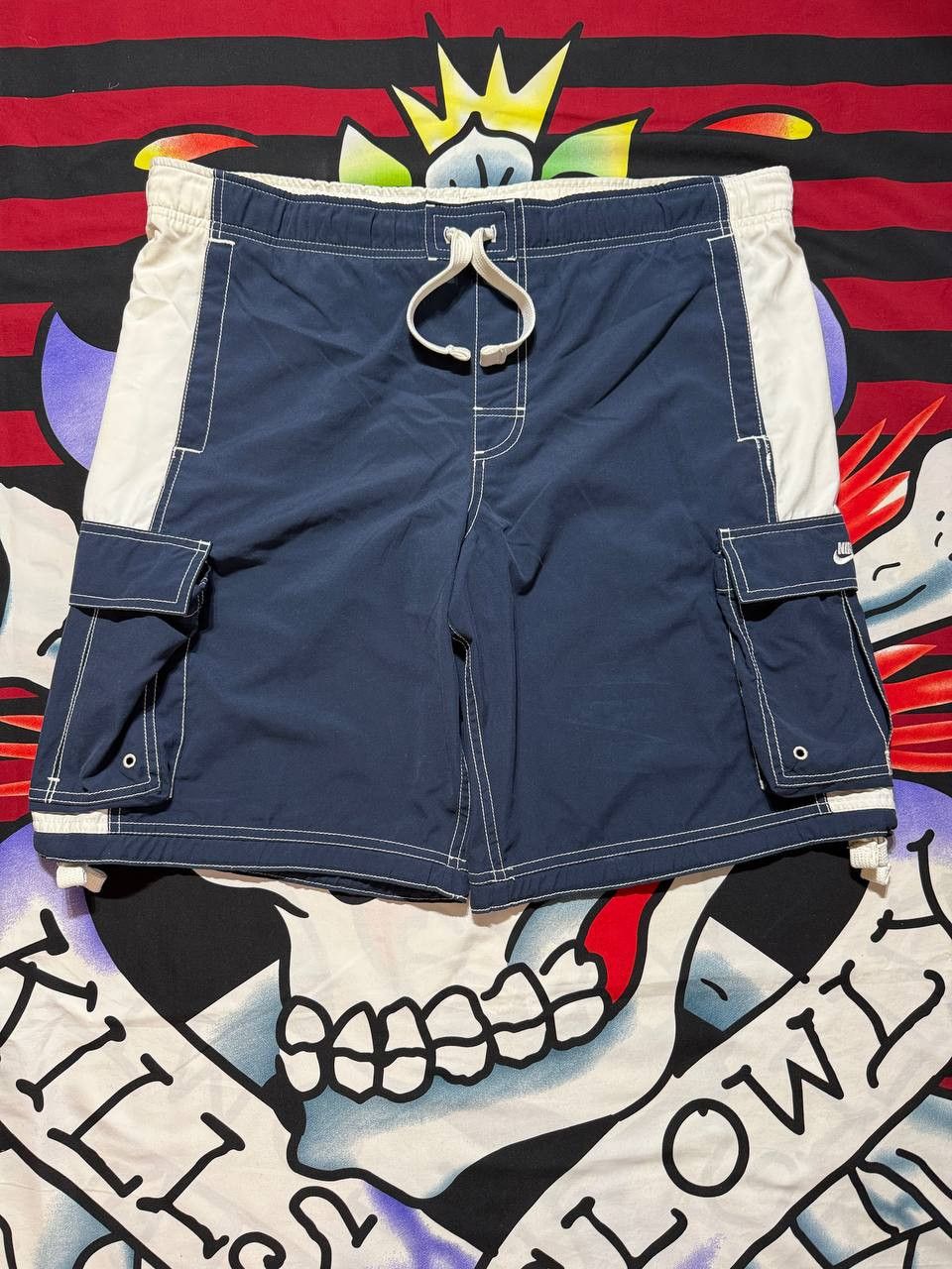 Nike Vintage Nike Cargo shorts in blue Size L Size US 36 / EU 52 - 1 Thumbnail