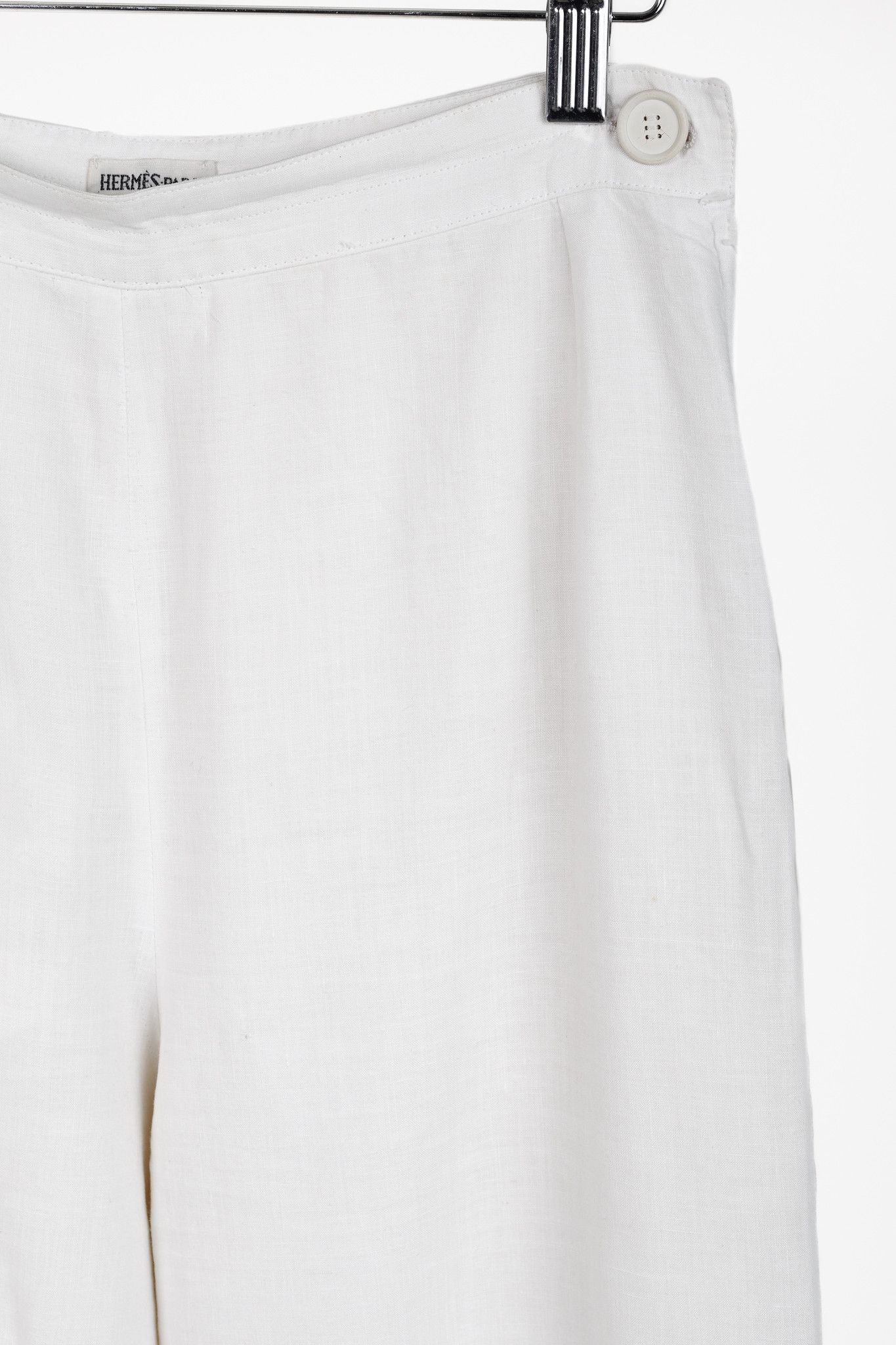 Hermes Hermes Vintage White Linen Sailor-Inspired Pant Size 27" / US 4 / IT 40 - 5 Thumbnail