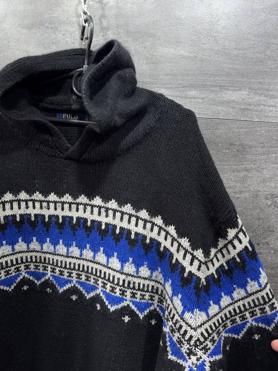 Ralph Lauren Polo Ralph Lauren Norwegian Knit Hoodie Men’s Wool Sweater Size US XL / EU 56 / 4 - 10 Thumbnail