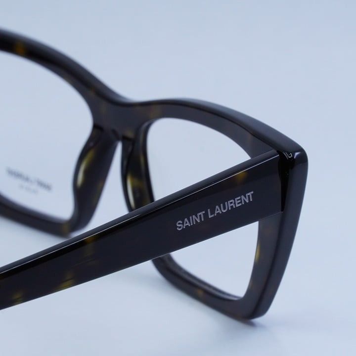 Saint Laurent Paris New Saint Laurent SL276 MICA OPT 004 Eyeglasses - Havana Size ONE SIZE - 9 Thumbnail