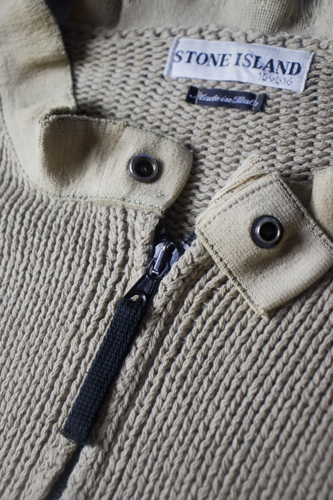 Stone Island Stone Island (Spring / Summer 2001) Beige Knit Pullover Size US L / EU 52-54 / 3 - 12 Thumbnail