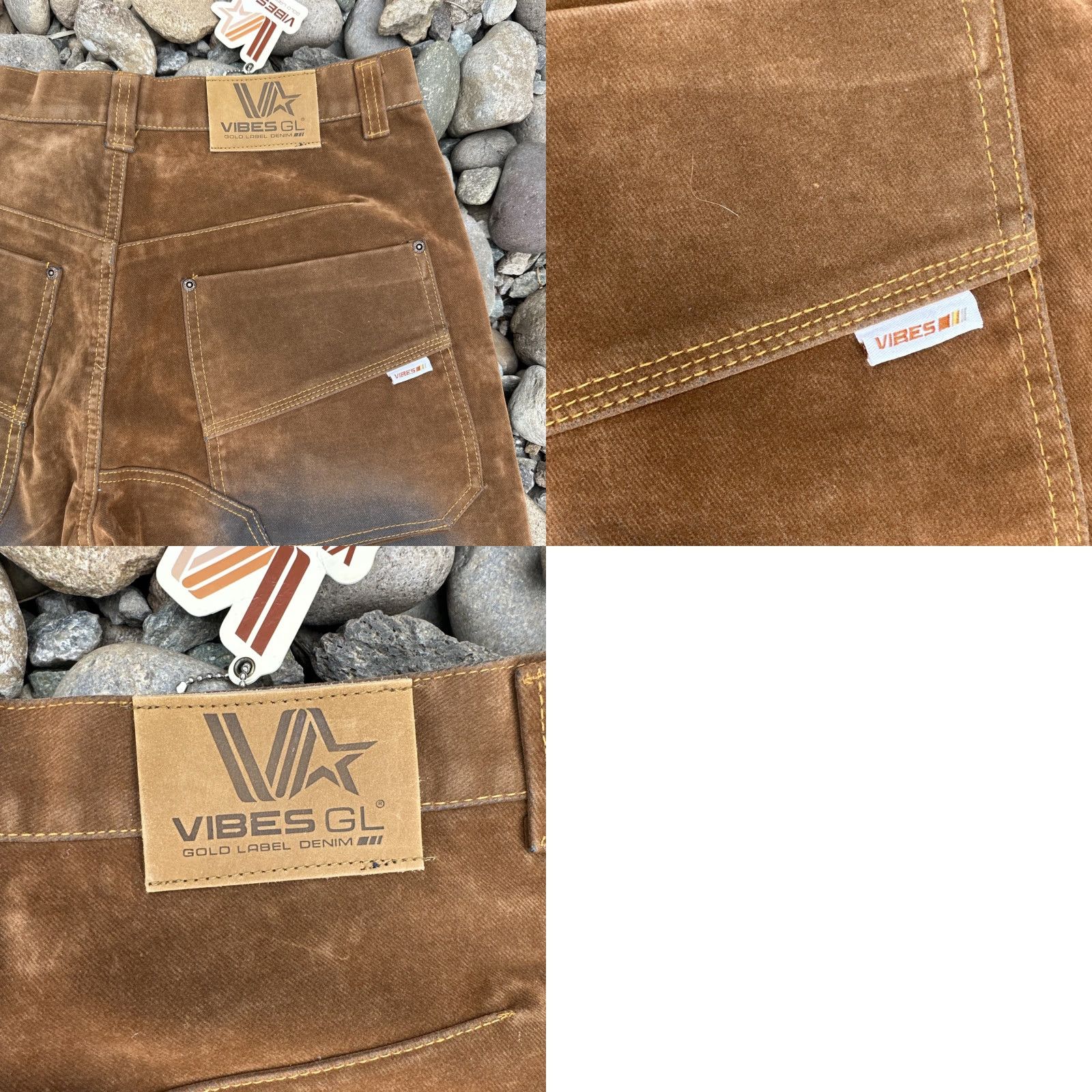 Vintage VINTAGE Vibes GL Gold Label Denim Jeans 90s Hip Hop Mens 32x32 Brown NWT Straight Shirt Size US 32 / EU 48 - 11 Thumbnail