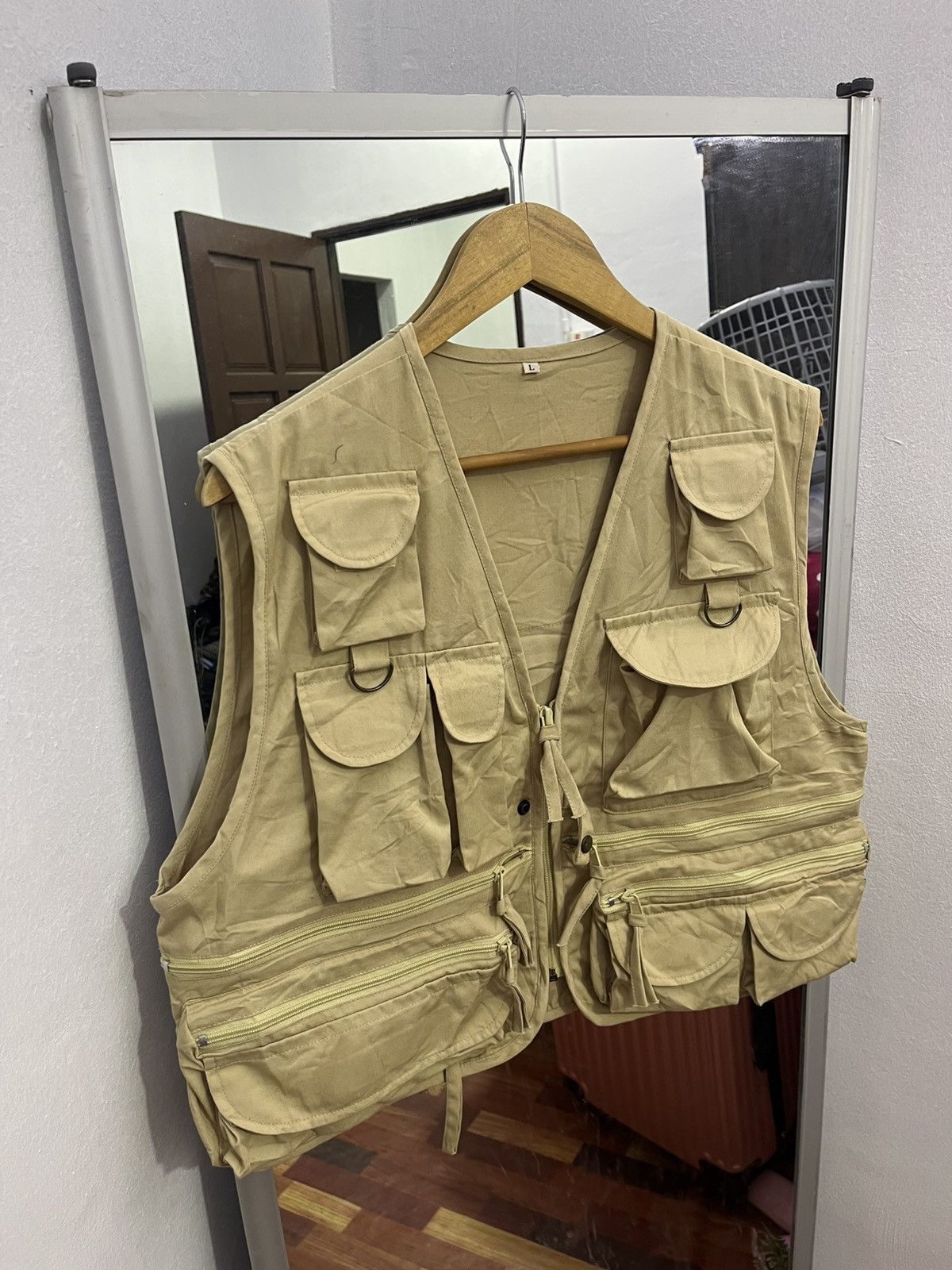 Japanese Brand BASTET Multi Pocket Fishing Vest Big Back Pocket Size US L / EU 52-54 / 3 - 1 Thumbnail