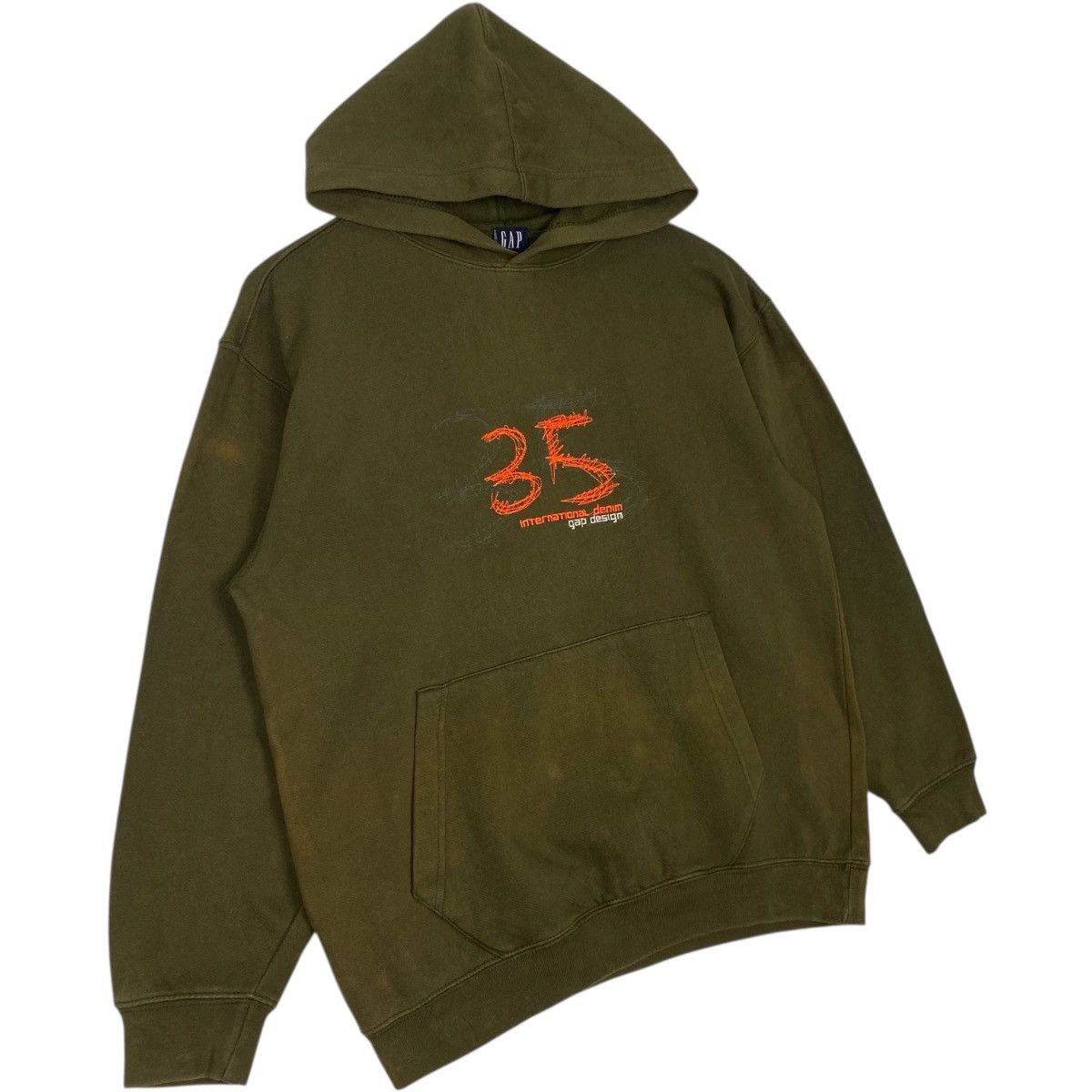 Vintage Vintage GAP Hoodie Sweater Green Pullover Jumper Size L Size US L / EU 52-54 / 3 - 3 Thumbnail