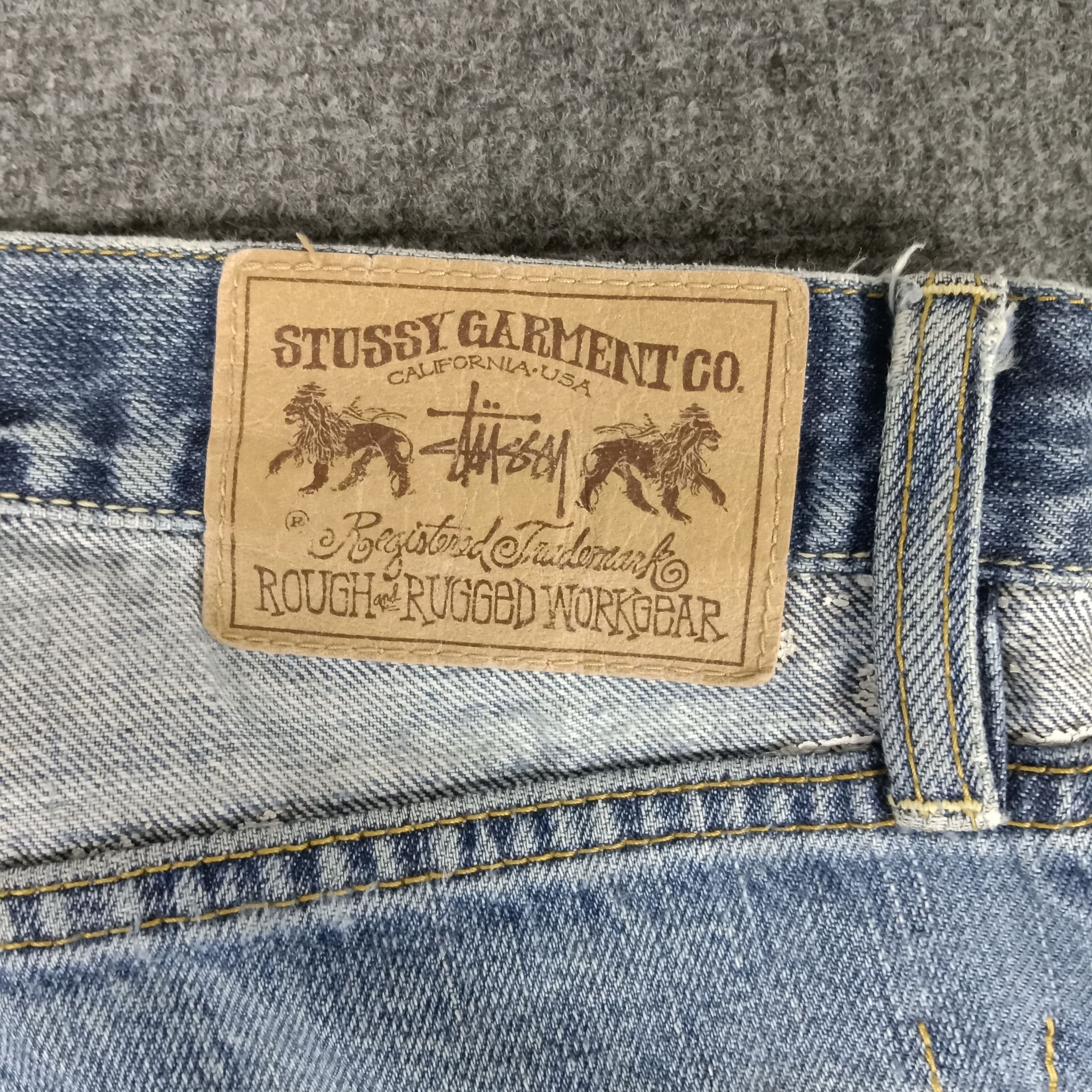 Stussy × Vintage Stussy American Streetwear Style Distressed Jeans Size US 34 / EU 50 - 3 Thumbnail