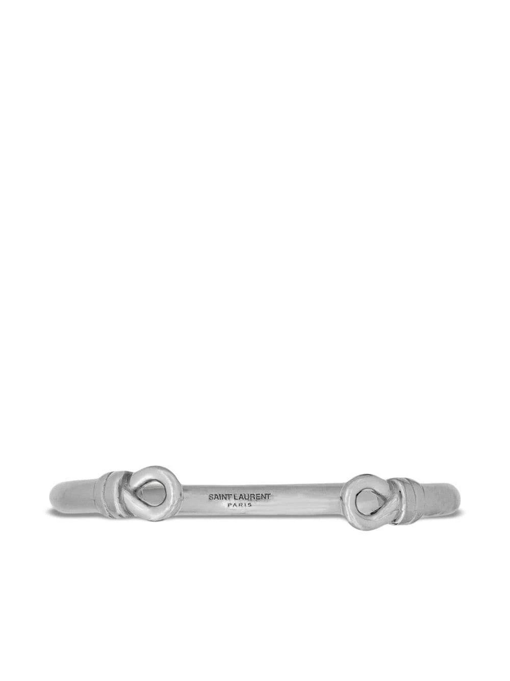 Saint Laurent Paris o1b1hav111124 Size: L / Sailor Knot Cuff Bracelet in Silver Size ONE SIZE - 1 Thumbnail